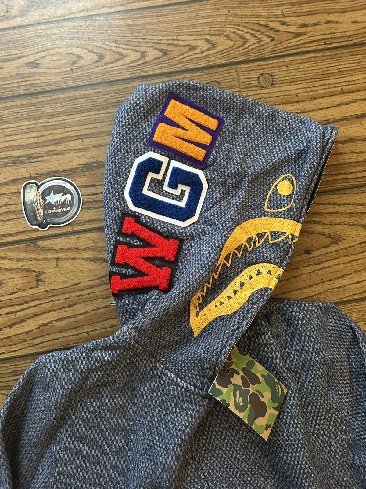 Bape NEW Bape Navy Knitted Shark Full Zip Hoodie Size US M / EU 48-50 / 2 - 6 Thumbnail