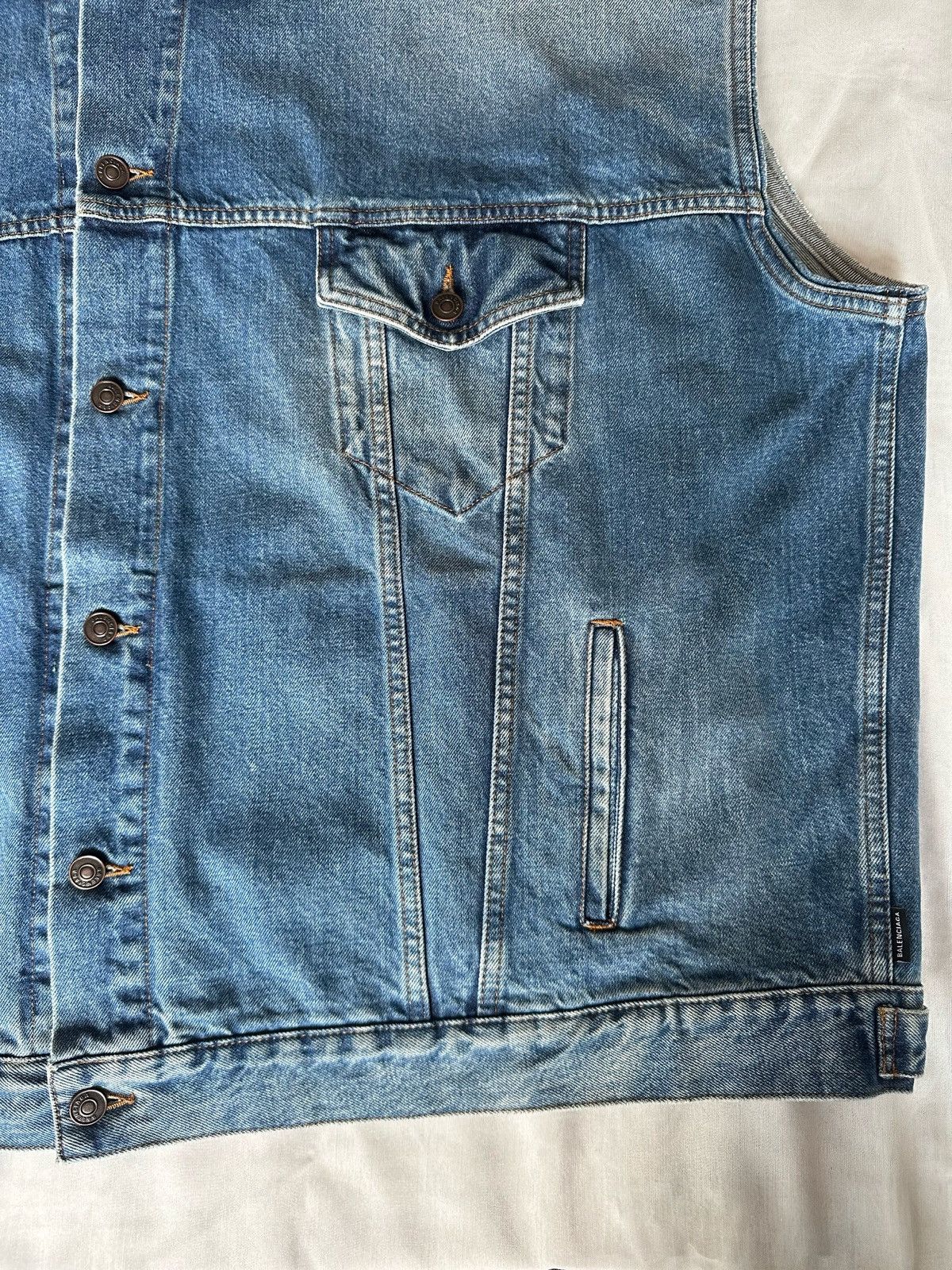 Balenciaga Balenciaga AW18 Hybrid Denim Vest Size US S / EU 44-46 / 1 - 3 Thumbnail