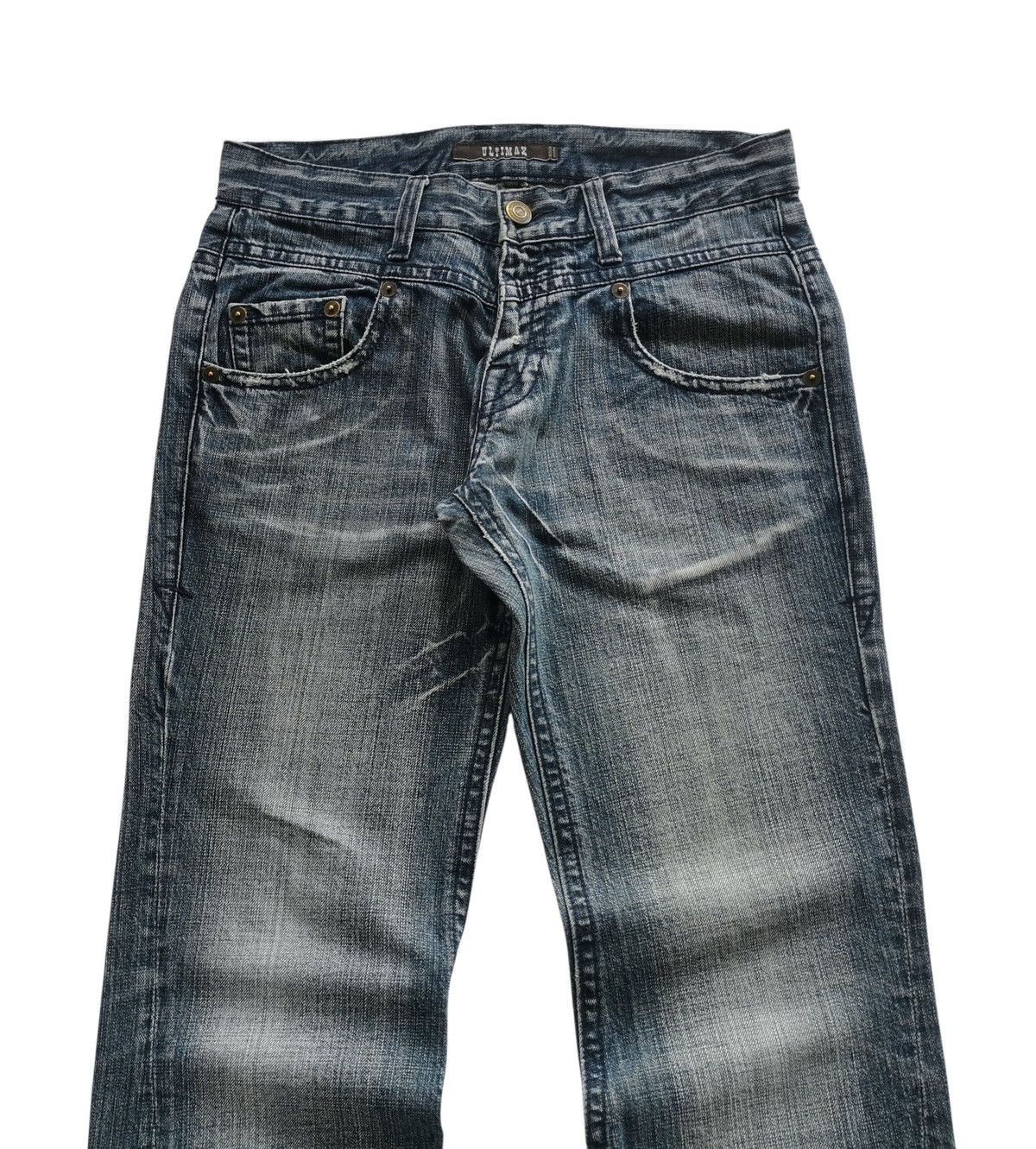 Japanese Brand Ultimax Bootcuts Studded Embroidery Pockets Jeans Size 32x31 Size US 32 / EU 48 - 6 Thumbnail