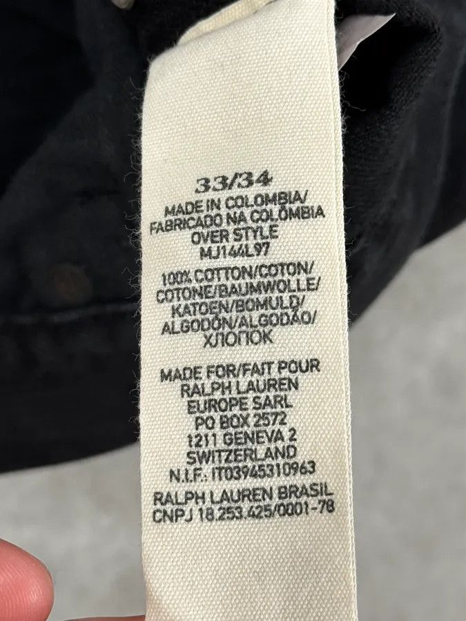 Polo Ralph Lauren AW2014 Ralph Lauren Black Minimalist Denim Jeans Size US 34 / EU 50 - 12 Thumbnail