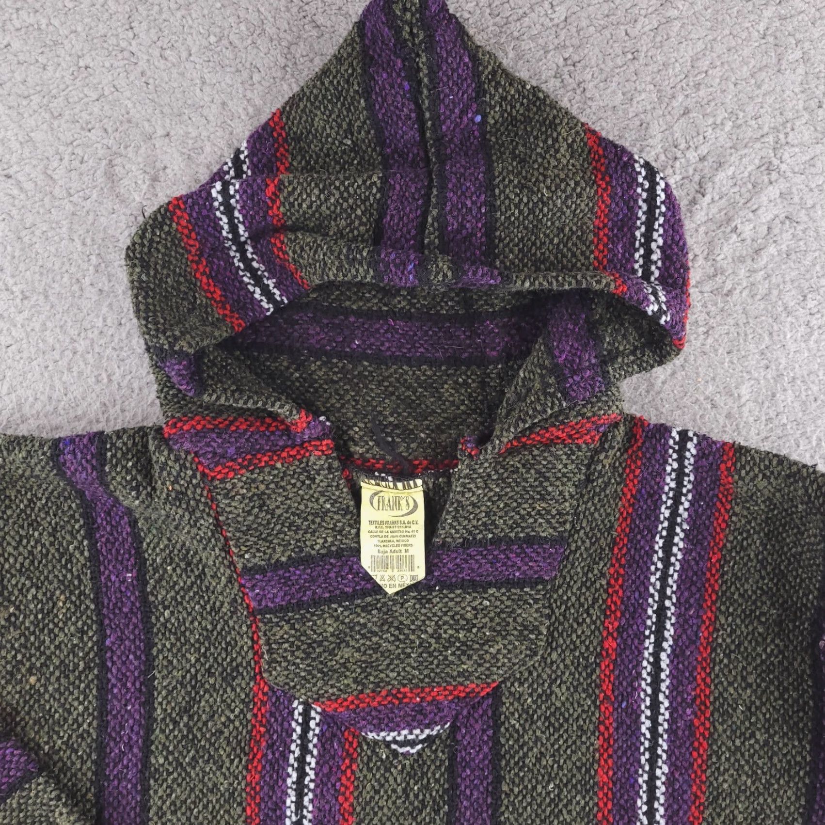 Vintage Franks Hoodie Womens M Gray Baja California Tribal Geometric Knit Pullover Shirt/Hoody Size M / US 6-8 / IT 42-44 - 4 Thumbnail