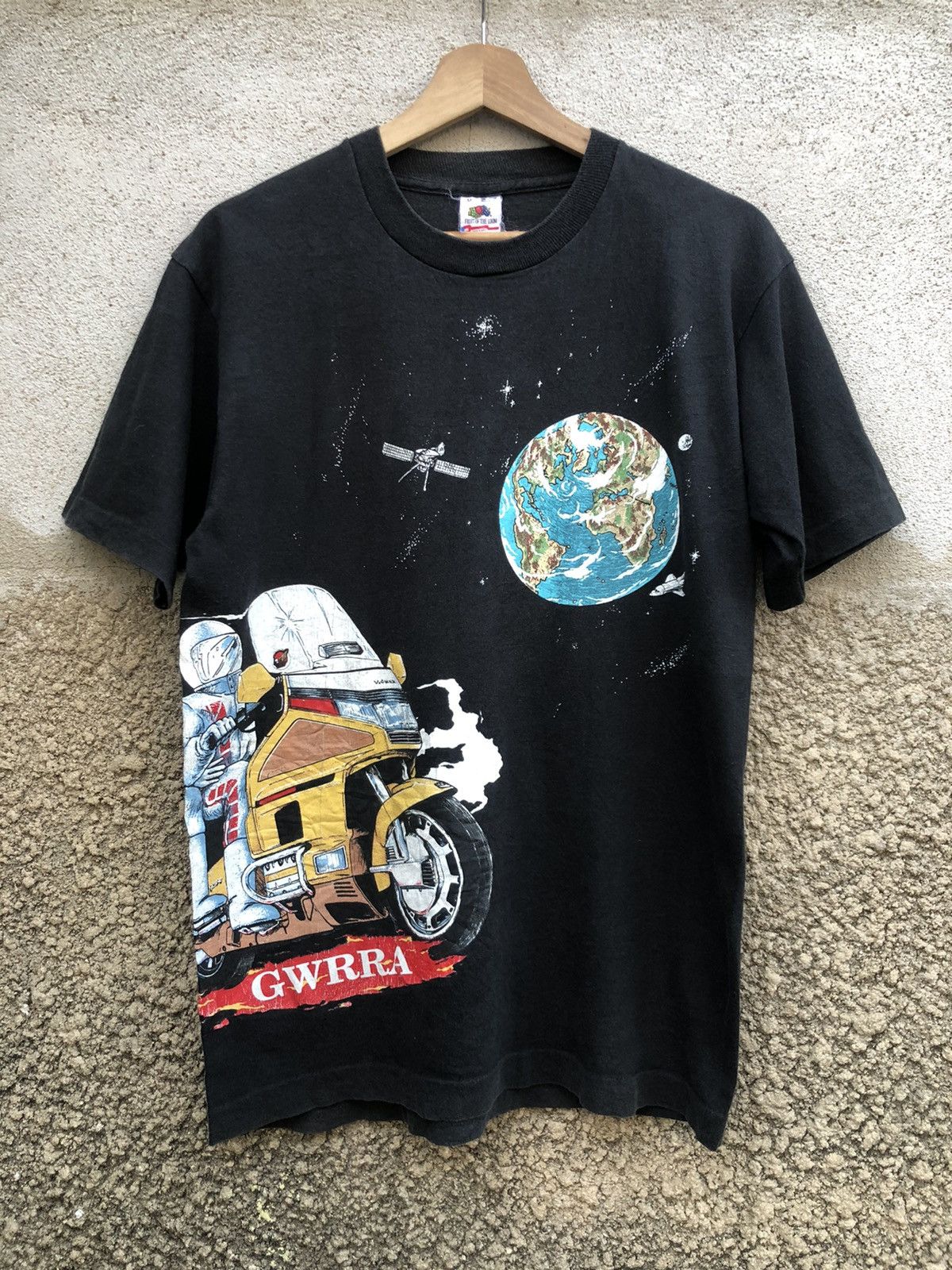 Honda × Vintage Vintage 90s GWRRA Honda Goldwing OverPrint Tshirt Size US L / EU 52-54 / 3 - 1 Thumbnail