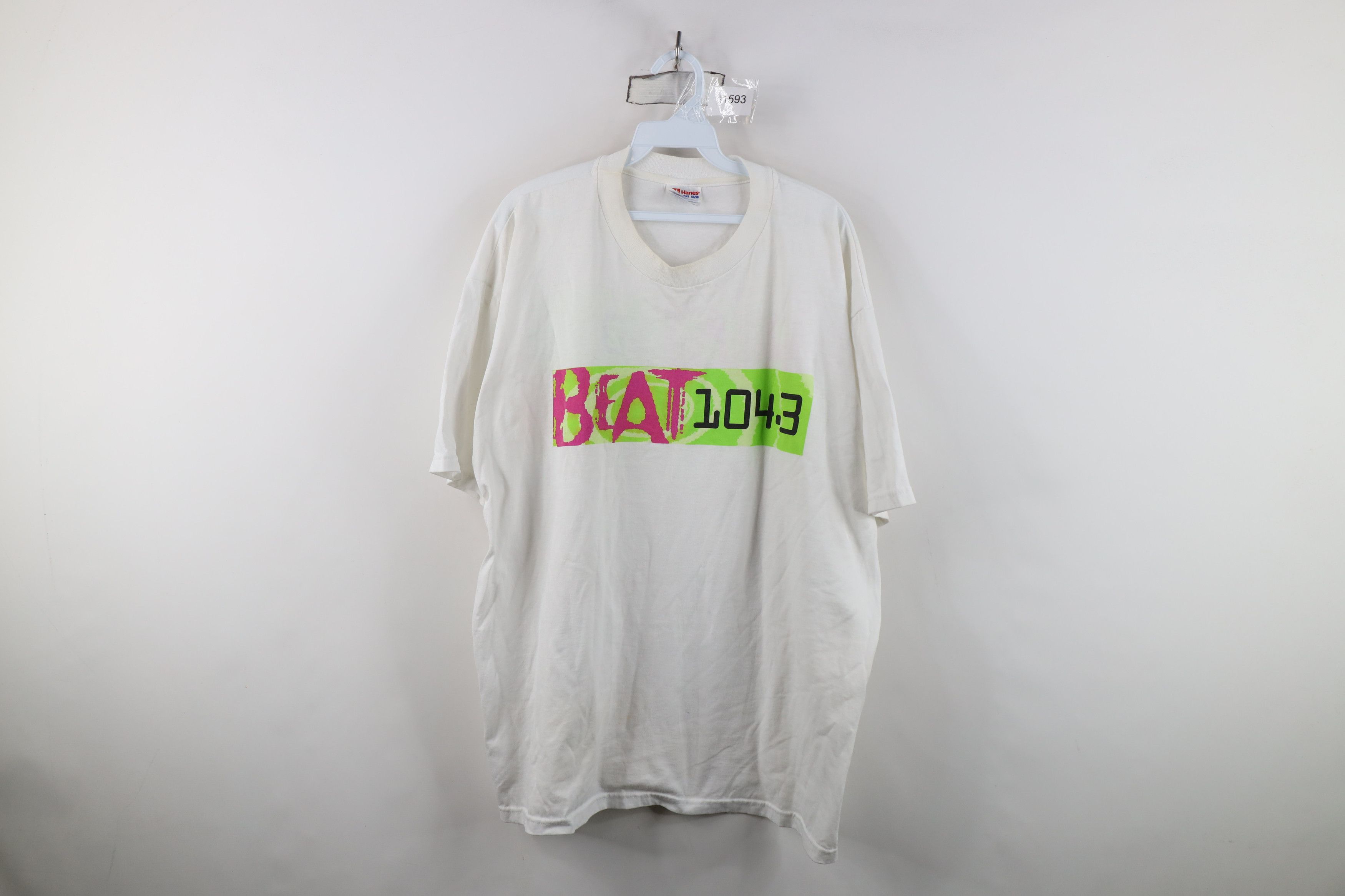 Vintage Vintage 90s Streetwear Radio Hip Hop Rap Tee T-Shirt White Size US XL / EU 56 / 4 - 1 Thumbnail