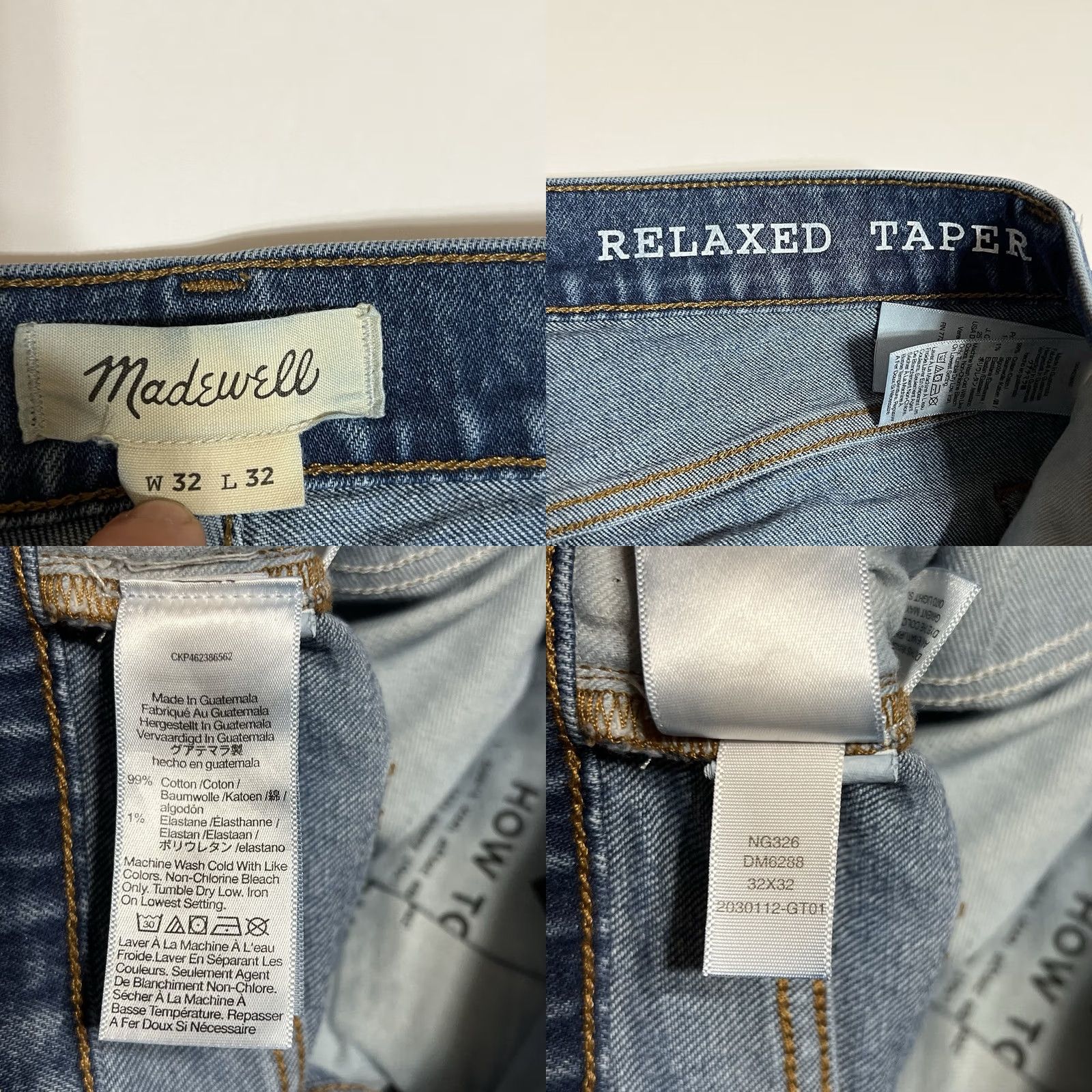 Madewell Madewell Jeans Men’s Relaxed Taper Denim Blue 34x29 34x32 5-Pocket City Vintage No N/A Size US 34 / EU 50 - 8 Thumbnail