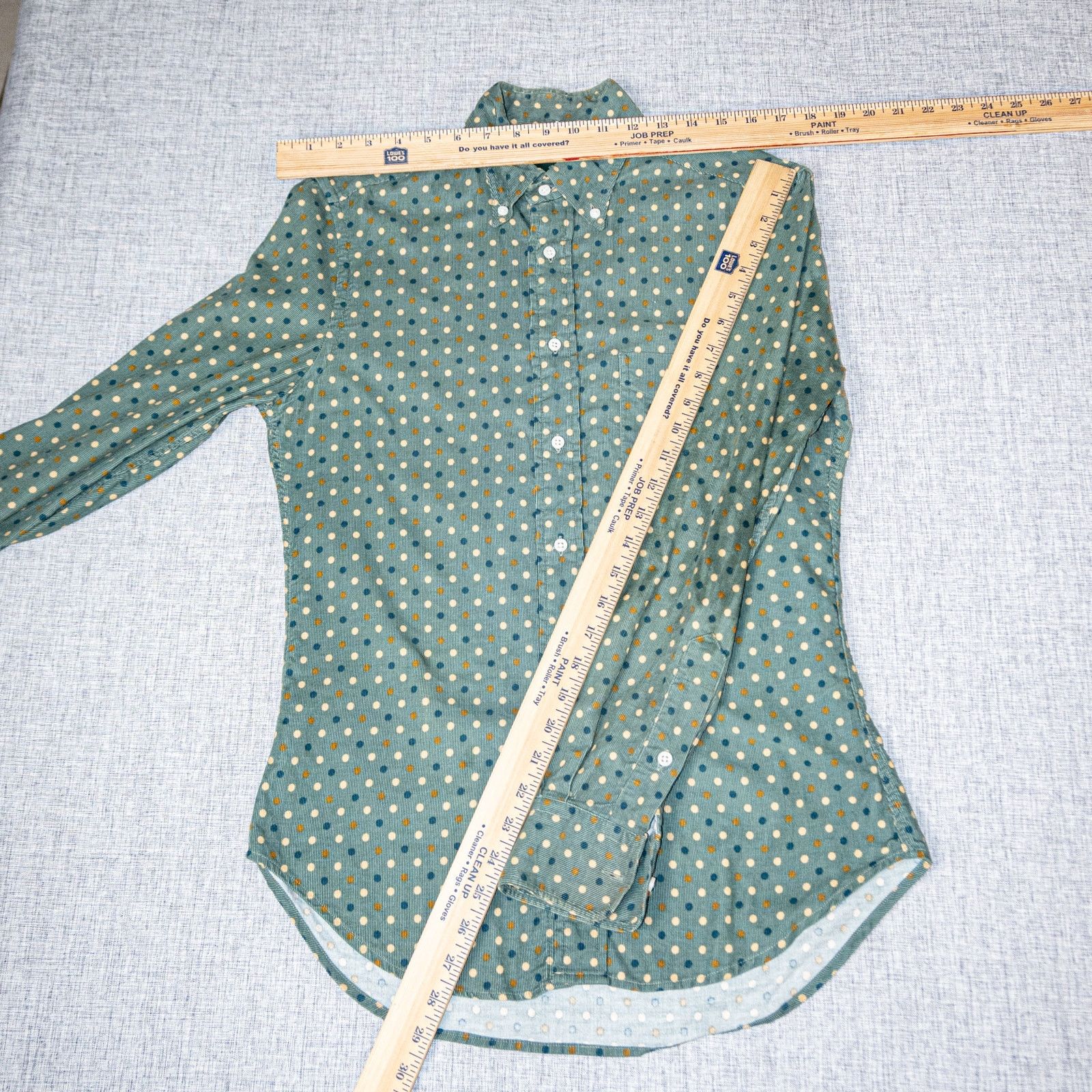 Gitman Bros. Gitman Bros VINTAGE Corduroy Button Down Shirt Green Dot Size US S / EU 44-46 / 1 - 6 Thumbnail