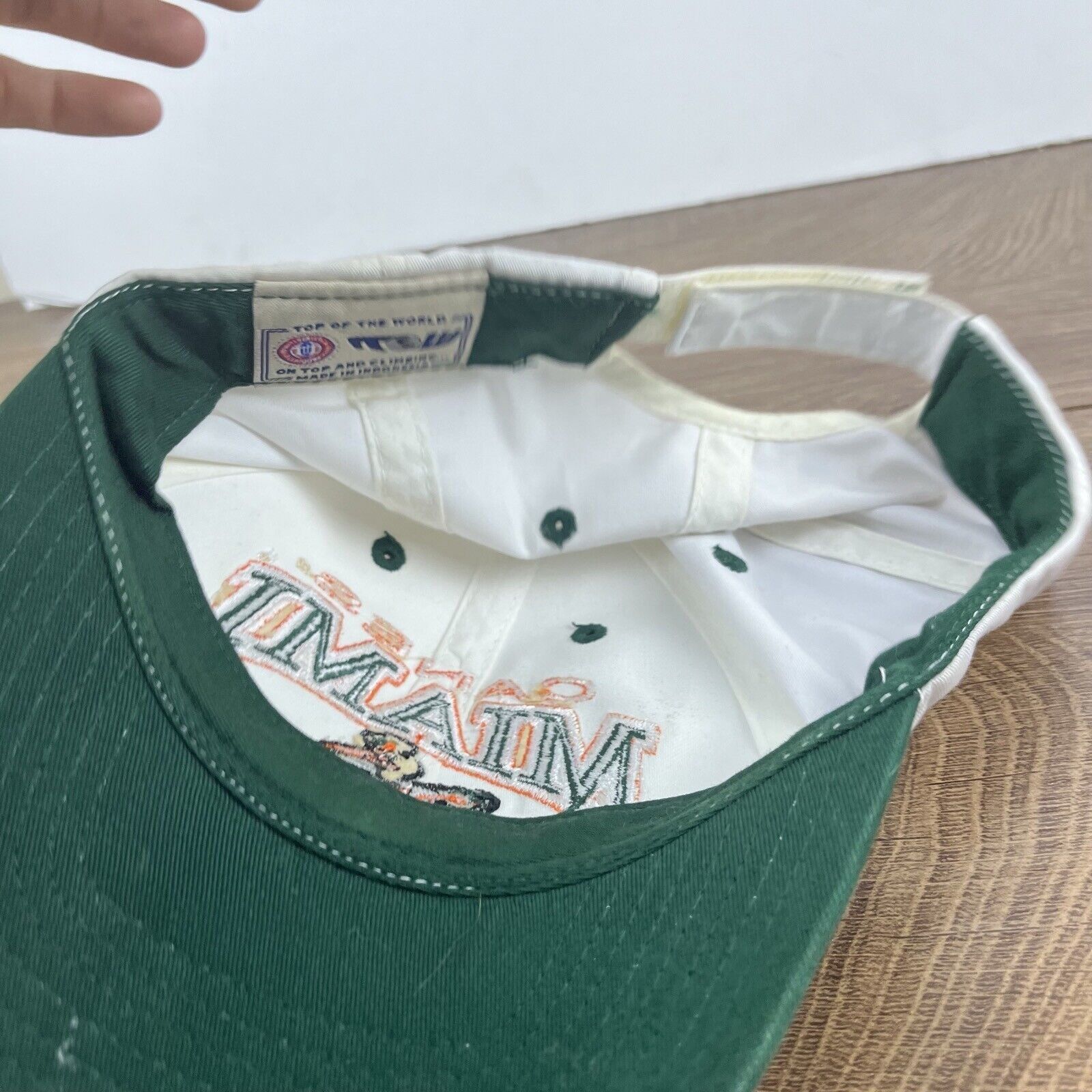 Top Of The World Miami Hurricanes Hat NCAA Adjustable Hat White Adjustable Ha Size ONE SIZE - 13 Thumbnail