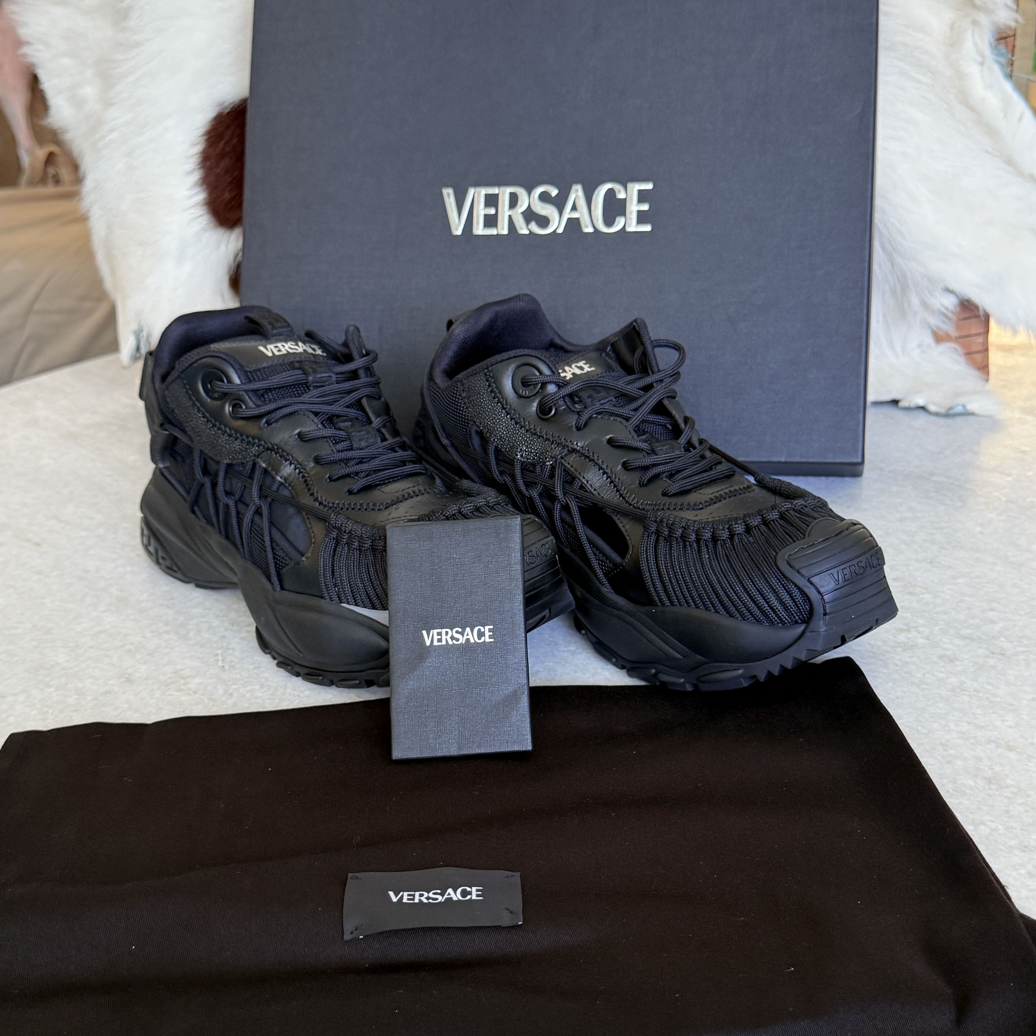 Versace VERSACE 1016711, Mercury M_VS_01 Men's Black Sneakers, 42 Size US 9 / EU 42 - 12 Thumbnail