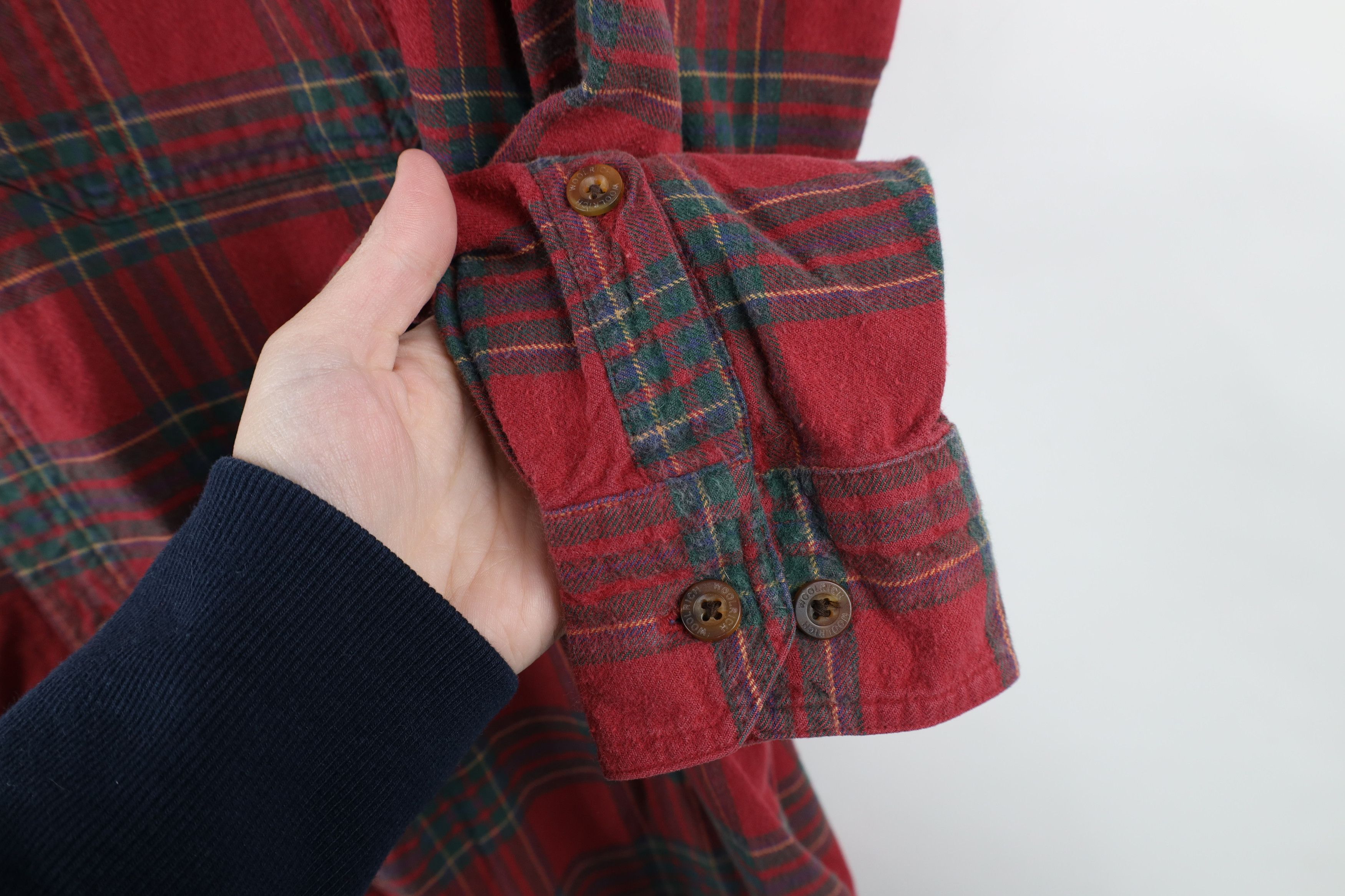 Vintage × Woolrich Woolen Mills Vintage 90s Woolrich Collared Button Down Shirt Plaid Size US L / EU 52-54 / 3 - 7 Thumbnail