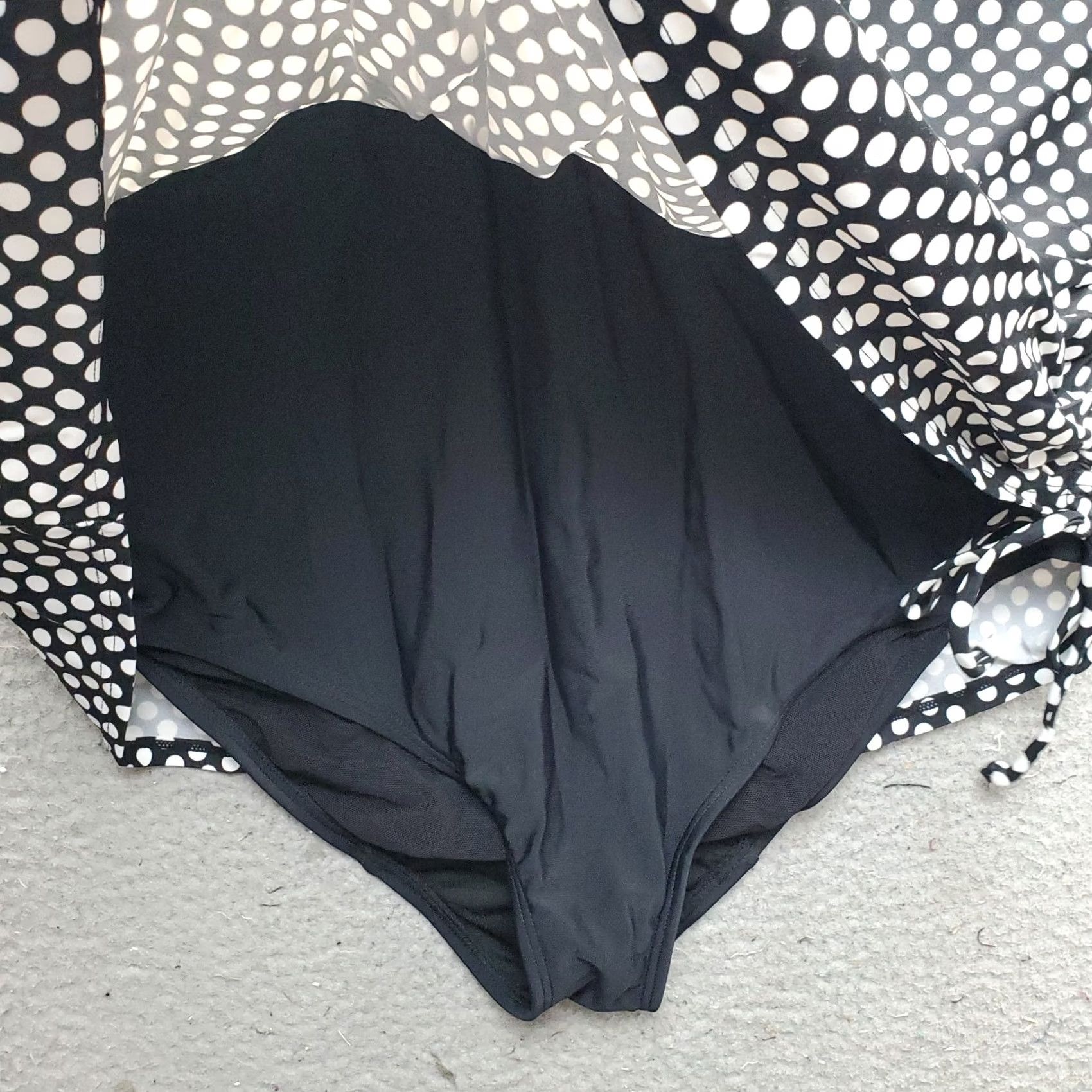 Vintage Lane Bryant Swimsuit Womens 20 Multi Polka Dot Sweetheart Ruched Side 1 Piece Size ONE SIZE - 5 Thumbnail