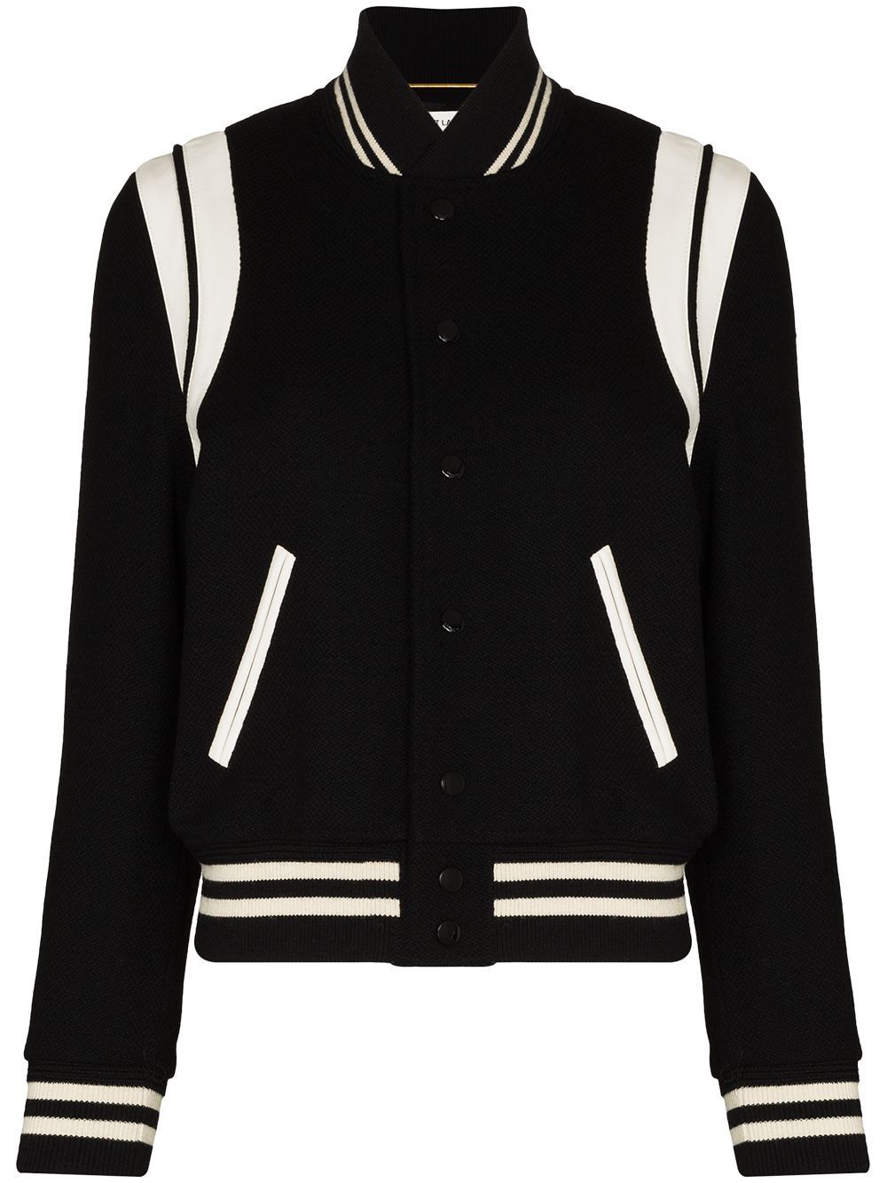 Saint Laurent Paris WOOL BOMBER JACKET Size S / US 4 / IT 40 - 1 Thumbnail