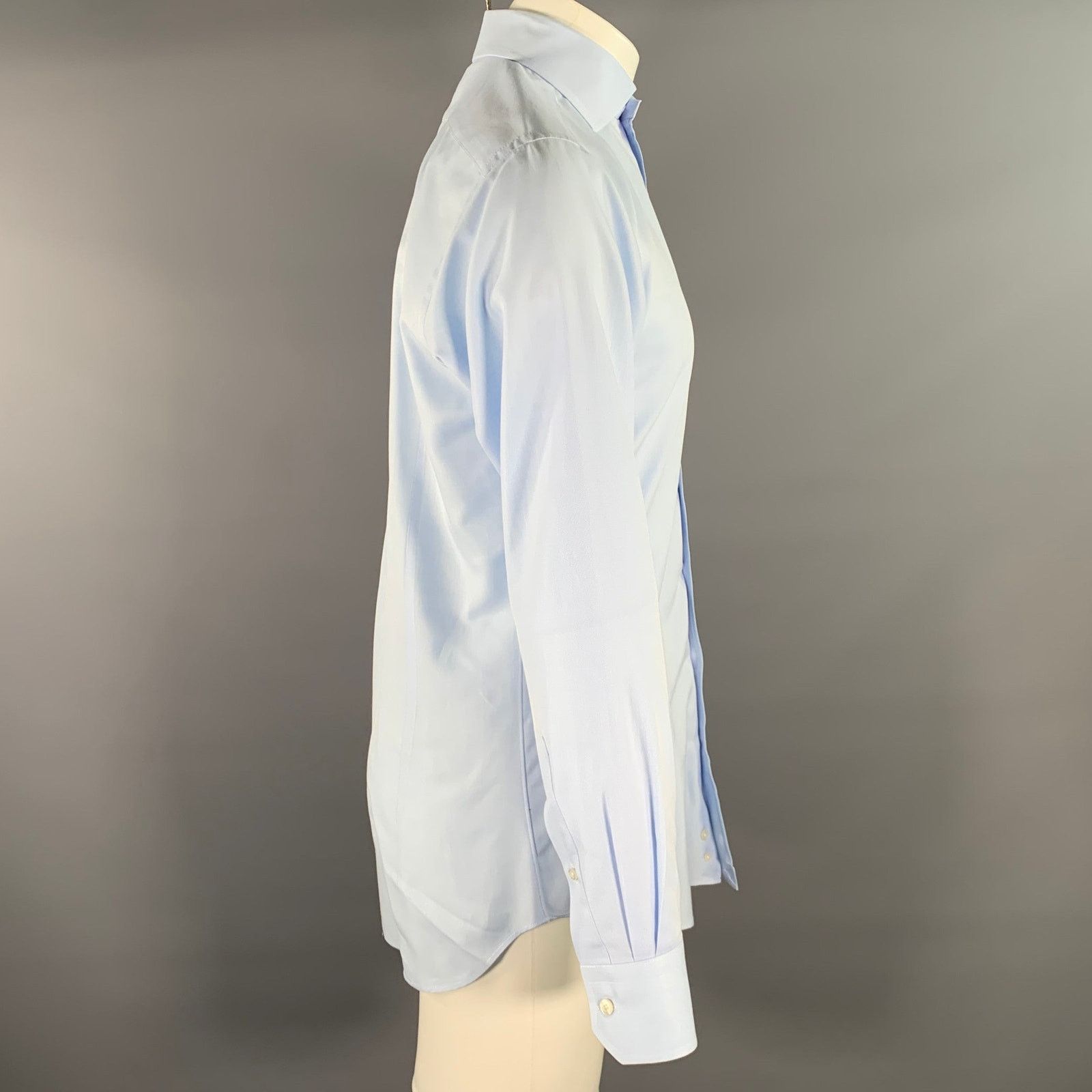 Hamilton Size S Blue Light Blue Cotton Spread Collar LS Shirt Size US S / EU 44-46 / 1 - 2 Thumbnail