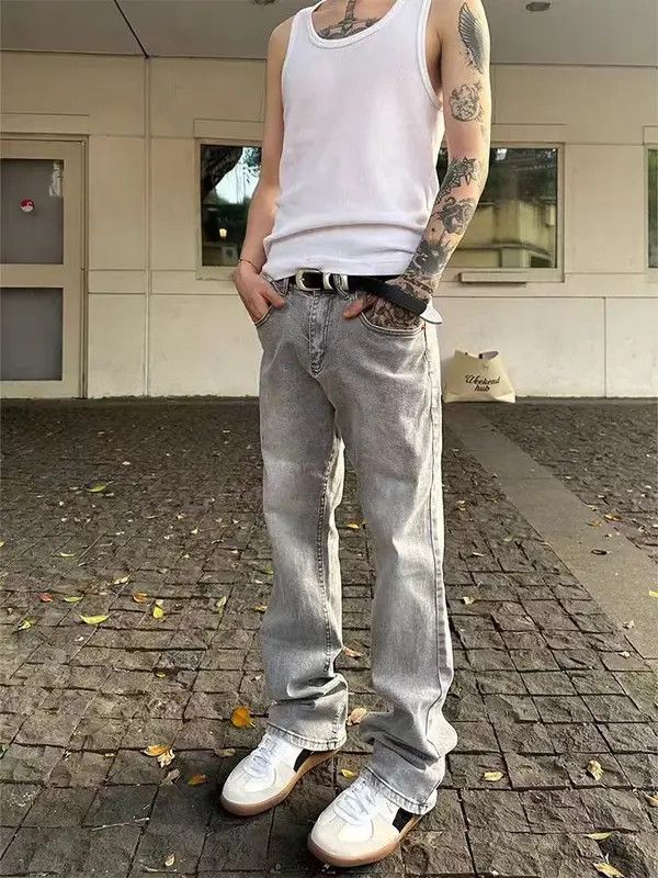 Japanese Brand Vintage street washed and aged casual micro flare jeans Size US 34 / EU 50 - 7 Thumbnail