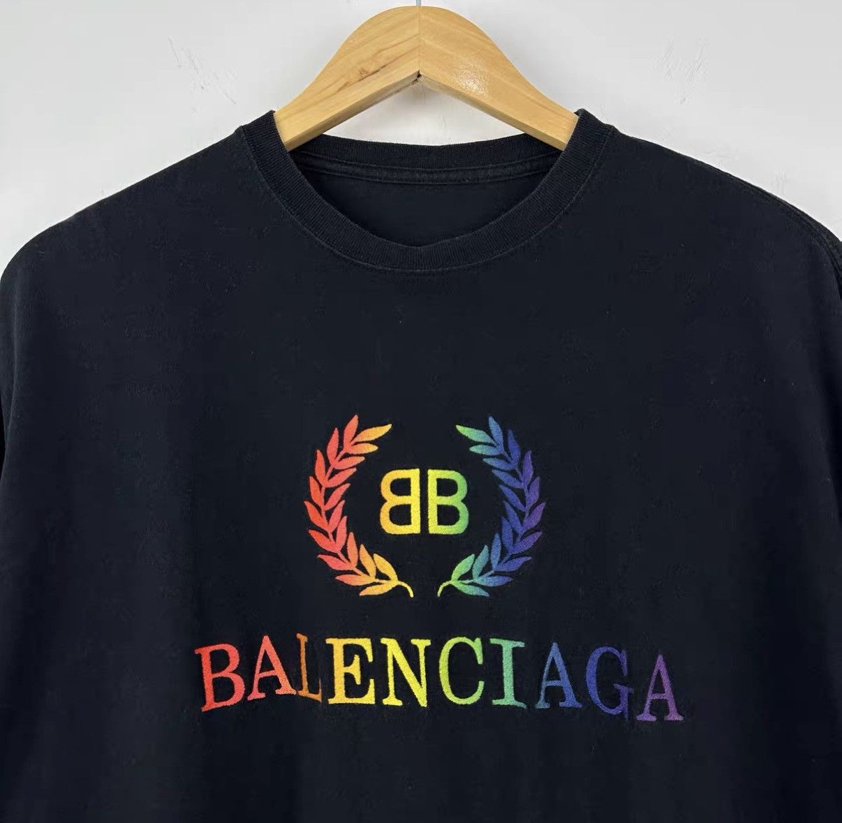 Balenciaga Balenciaga Rainbow Wheat Print Short Sleeve J42 Size US S / EU 44-46 / 1 - 3 Thumbnail