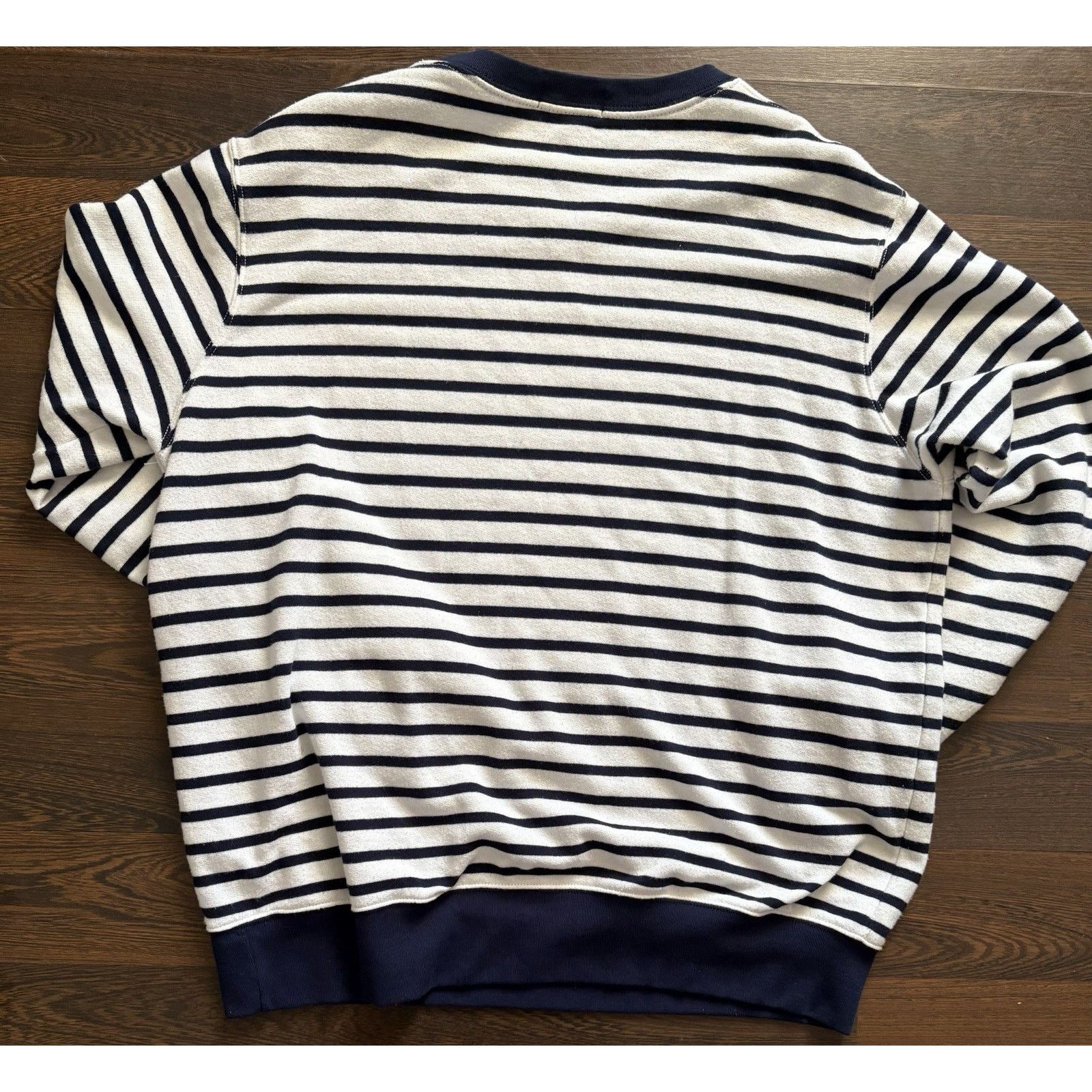 Polo Ralph Lauren Vintage RPL Wte Navy Stripe Cotton Crew Neck Pullover SZ XL Size US XL / EU 56 / 4 - 2 Thumbnail