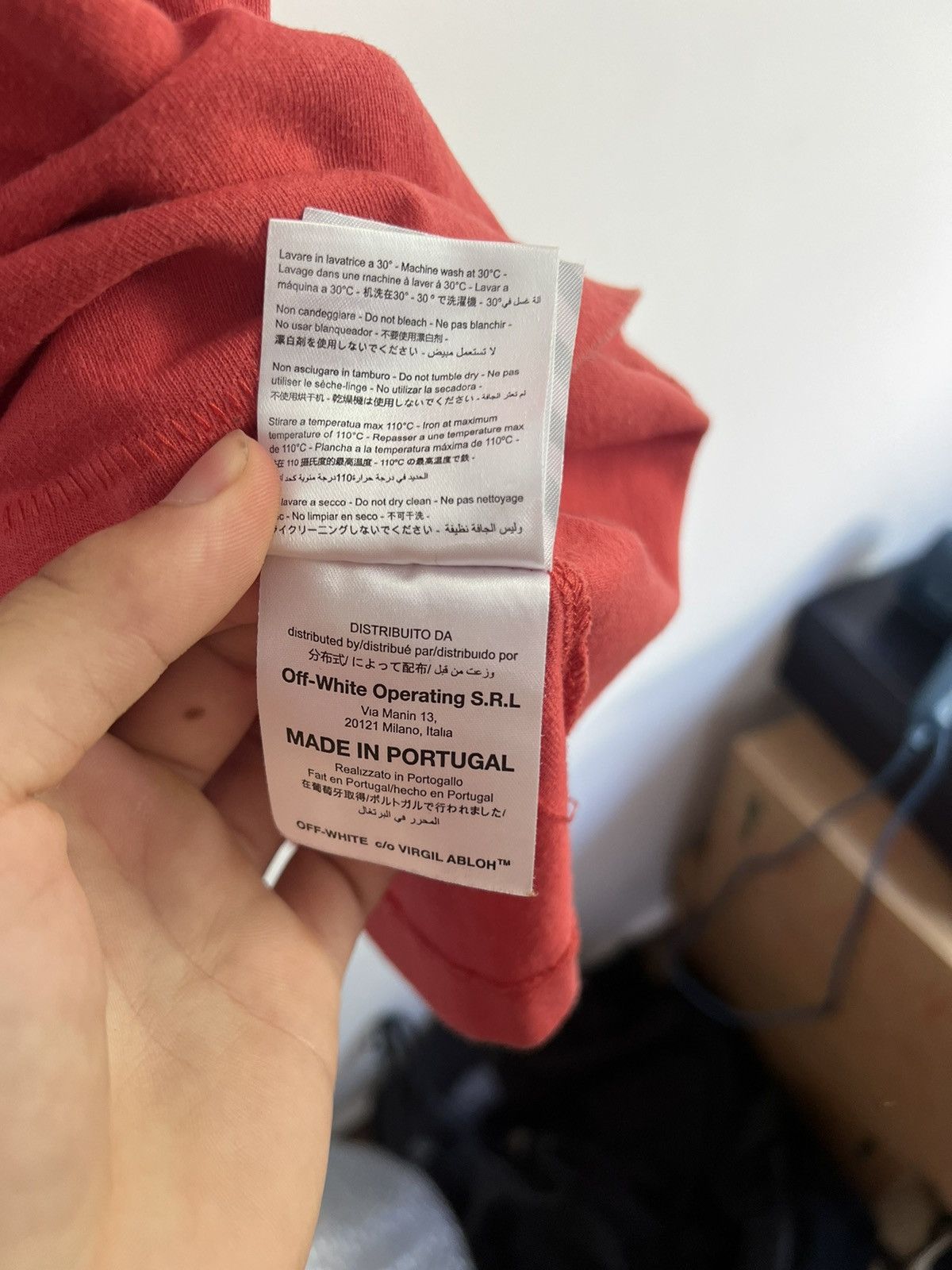Off-White Off white brushed logo paint TEE Size US M / EU 48-50 / 2 - 11 Thumbnail