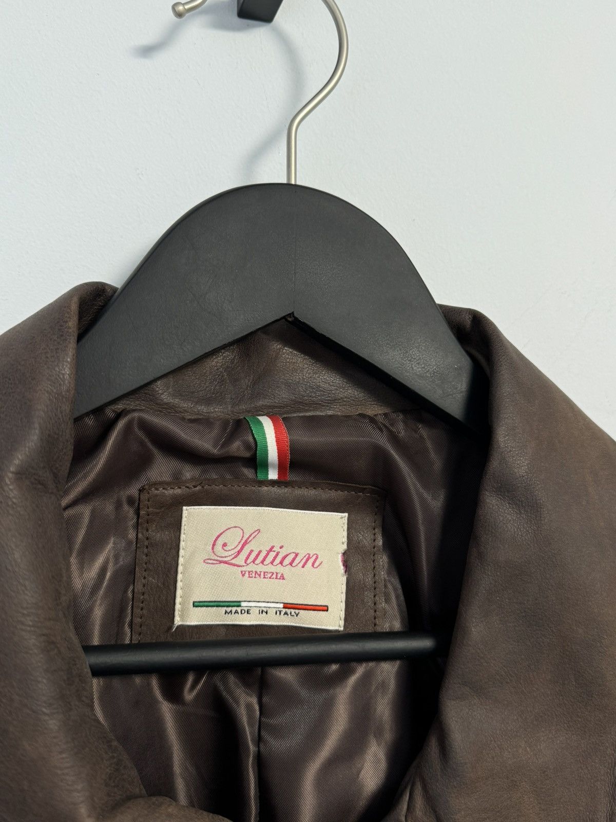 Other LUTIAN VENEZIA Leather Blazer Classic Lamb Nappa Brown Size US L / EU 52-54 / 3 - 6 Thumbnail