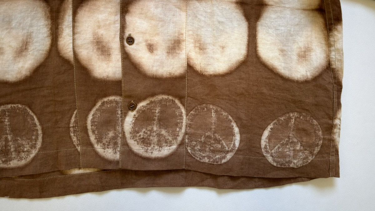 Story Mfg. Brown/Cream ‘Peace Tie Dye’ Shirt Size US XL / EU 56 / 4 - 9 Thumbnail