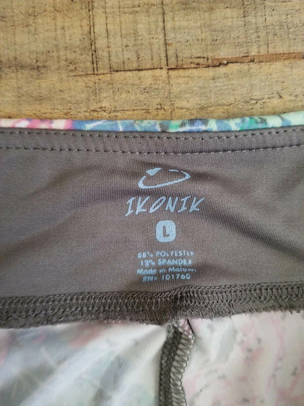 Designer Ikonik Leggings Large Floral Print Fitted Workout Yoga Size 36" / US 14 / IT 50 - 3 Thumbnail