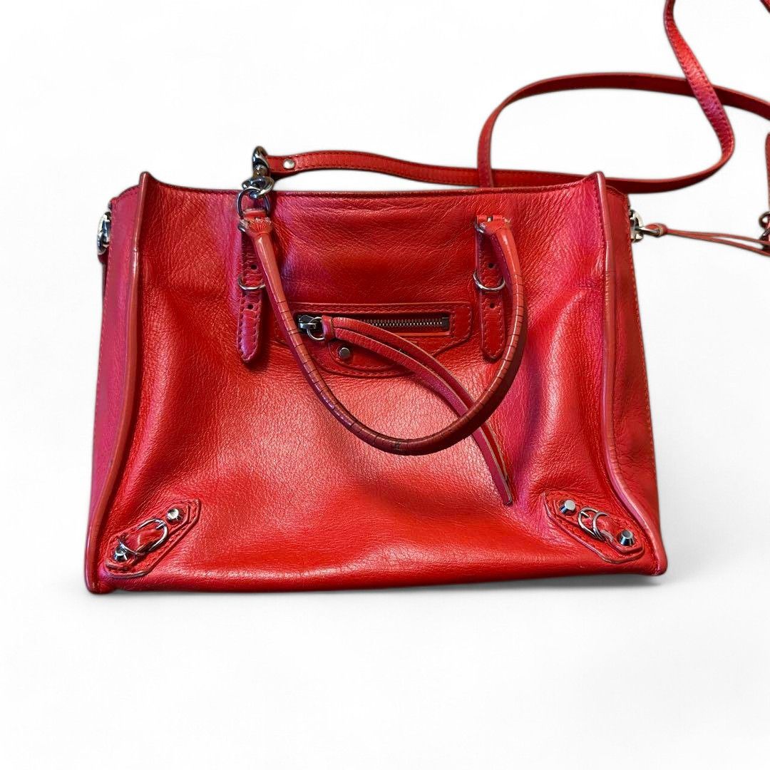 Balenciaga Balenciaga - Shoulder Bag Red Leather Handbag Size ONE SIZE - 5 Thumbnail