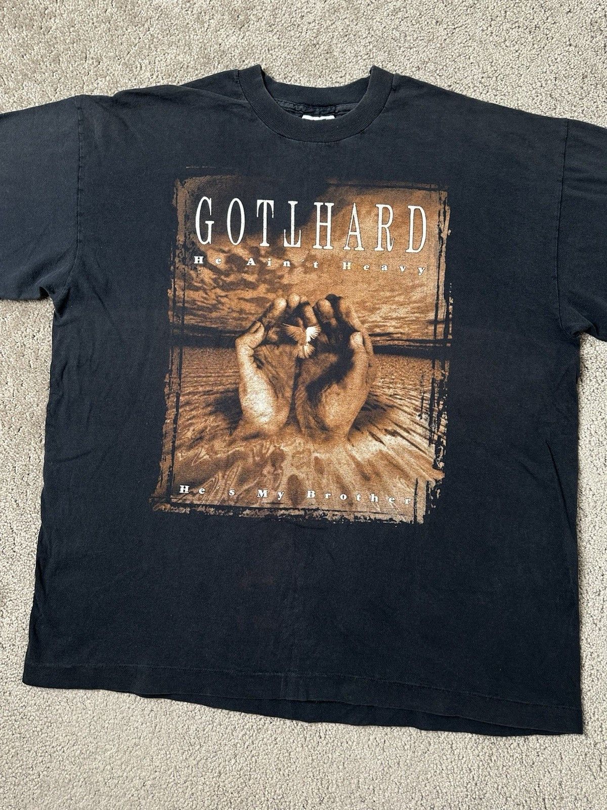 Vintage Vintage 90s Gotthard (He Aint Heavy hes my Brother) Sz XL Size US XL / EU 56 / 4 - 5 Thumbnail