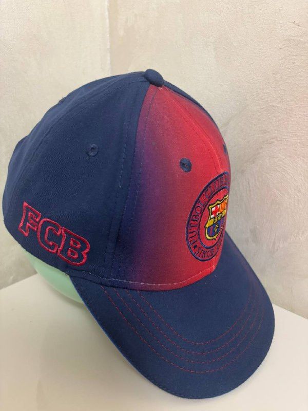 Vintage FCB Football Club Barcelona Barca Cap Hat Blue Red Size ONE SIZE - 9 Thumbnail