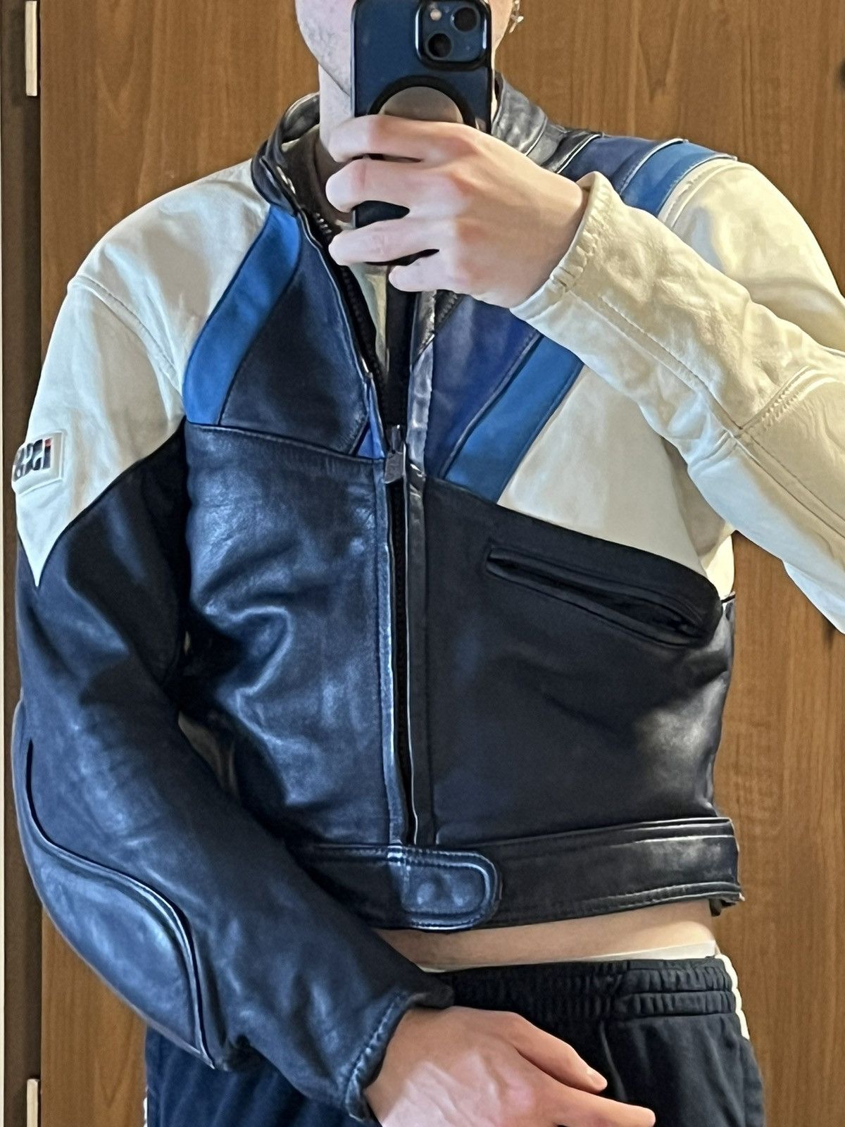 Genuine Leather IXS cropped biker genuine leather jacket Size US S / EU 44-46 / 1 - 3 Thumbnail