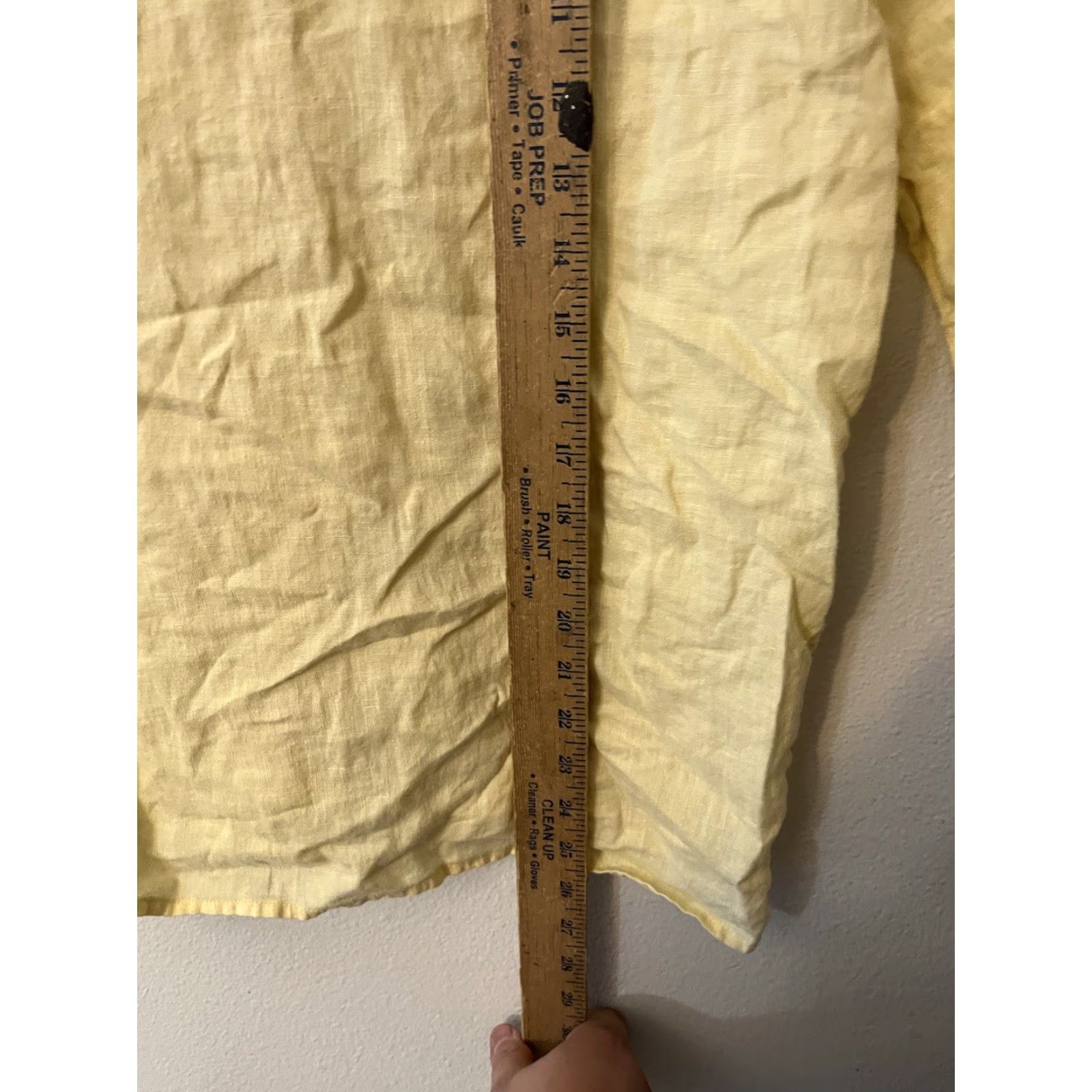 Talbots Talbots Shirt Size 6 Button-Up Linen Collared Short Sleeve Yellow Lightweight Easy Care Casual Womens Size M / US 6-8 / IT 42-44 - 4 Thumbnail