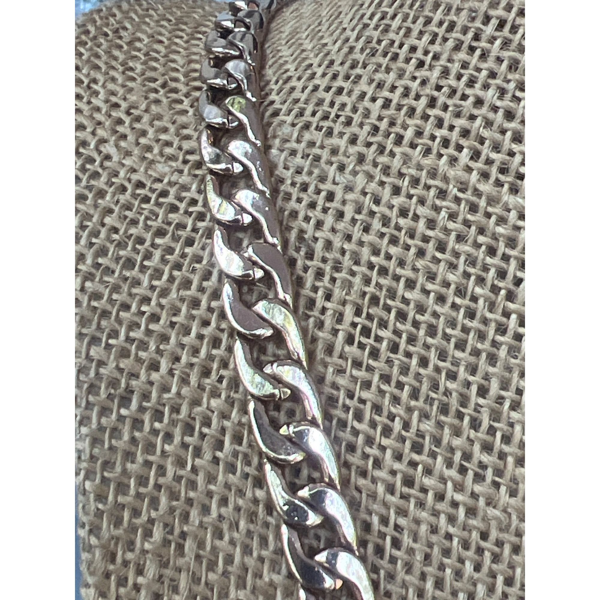 Other Vintage Gold Tone Cuban Chain Necklace Flat Unisex Lobster C Size ONE SIZE - 3 Thumbnail
