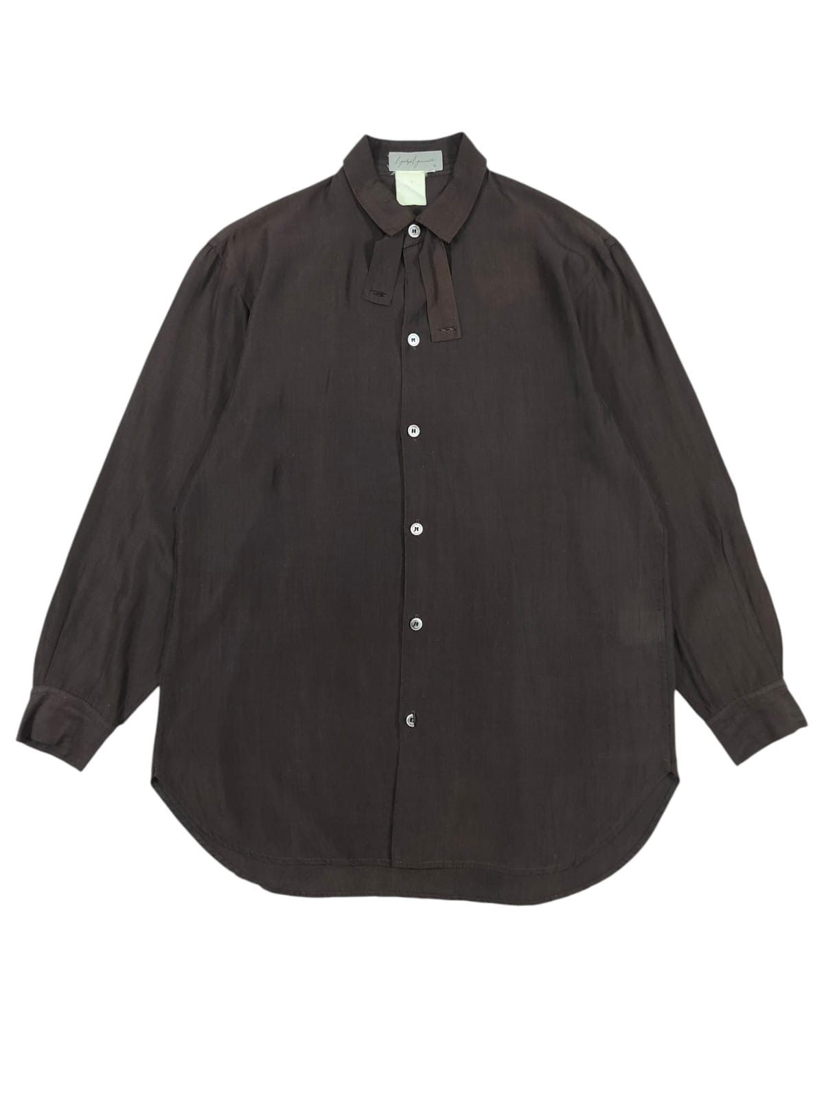 Yohji Yamamoto Archive Yohji Yamamoto Attached Neck-Tie Drape Shirt Size US S / EU 44-46 / 1 - 1 Thumbnail