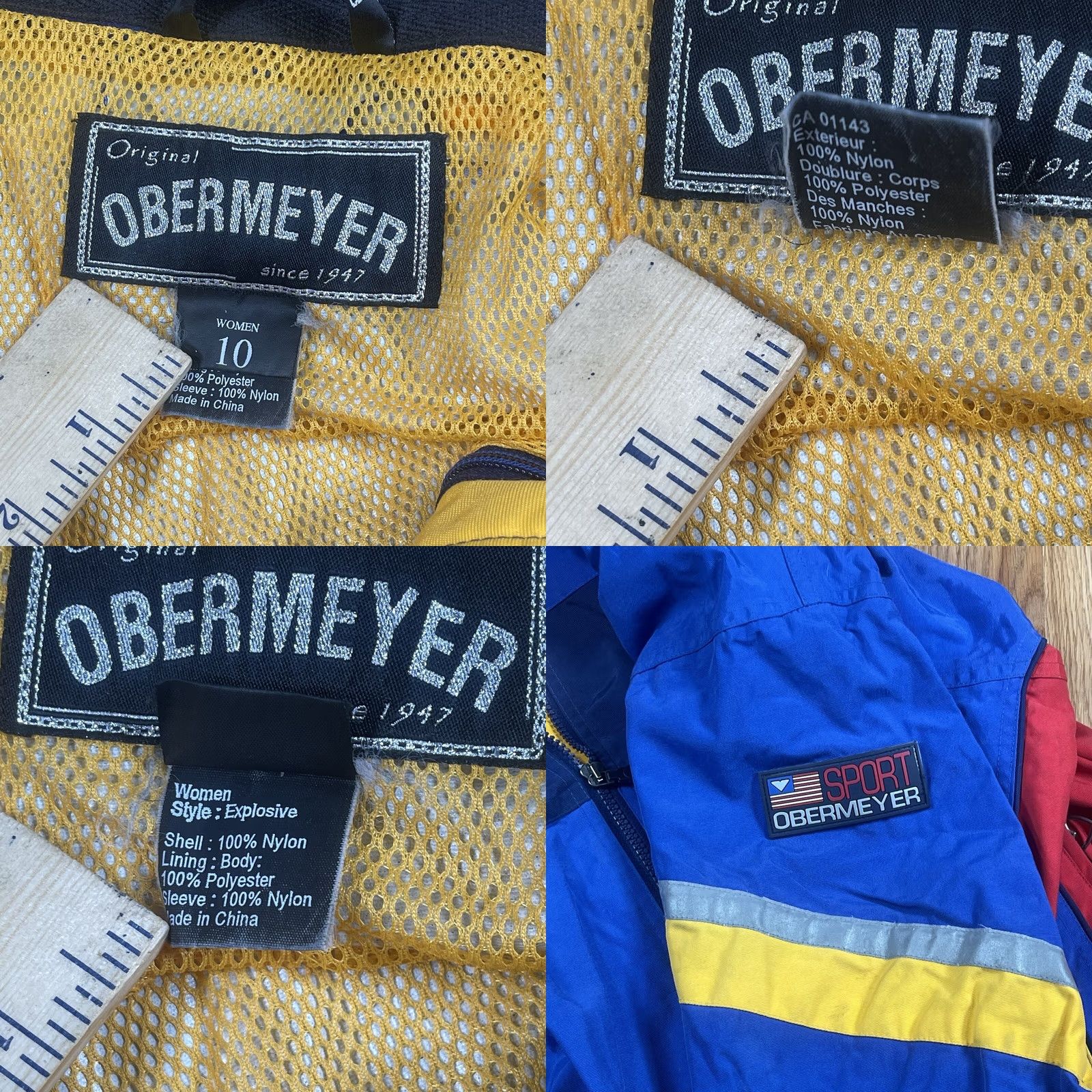 Obermeyer Obermeyer Sport Jacket Womens Size 10 Full Zip Insulated Heavy Snowboard Coat Multicolor Logo Parka Winter Jackets Womens Mens? Size L / US 10 / IT 46 - 8 Thumbnail