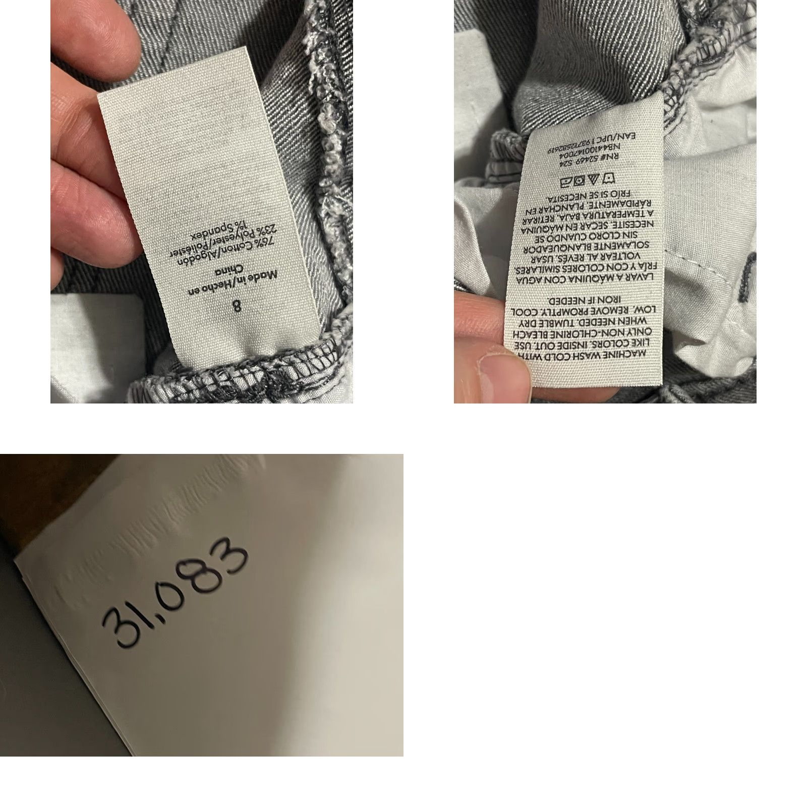 Vintage No Boundaries Jeans Women's 8 Gray Denim Straight Leg Pockets Jeans Size 30" / US 8 / IT 44 - 8 Thumbnail