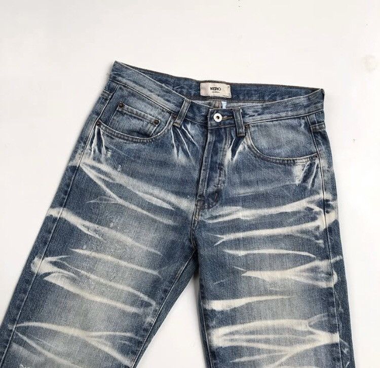 If Six Was Nine × Jean × Le Grande Bleu (L.G.B.) Denim Nero Custom Fadding Distressed Pants Size US 30 / EU 46 - 3 Thumbnail