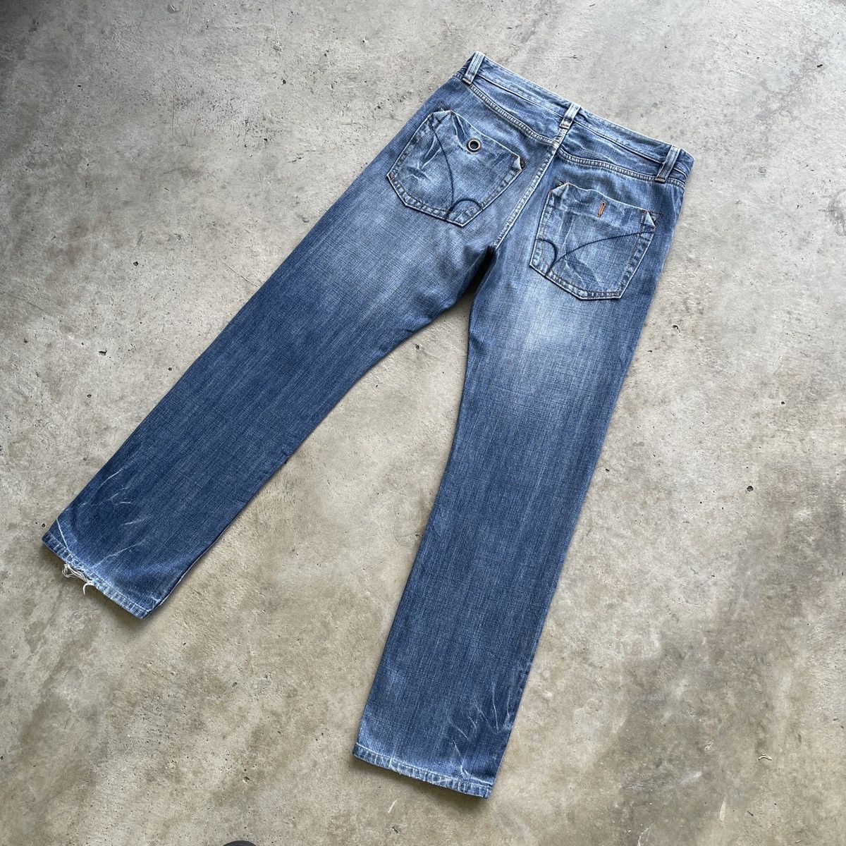 Japanese Brand W32💥 Vintage Back Number Japan Distressed Faded Jeans Pants Size US 32 / EU 48 - 11 Thumbnail
