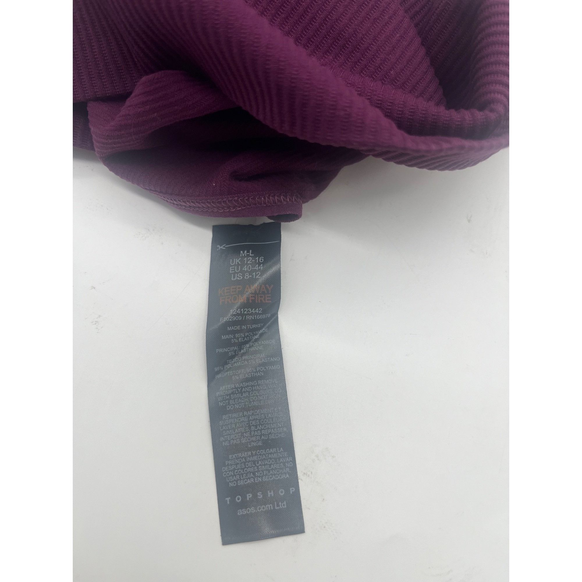 Topshop Topshop Seamless V Neck Bralette in Plum, Sz. M/L (US 8-12) Size ONE SIZE - 7 Thumbnail