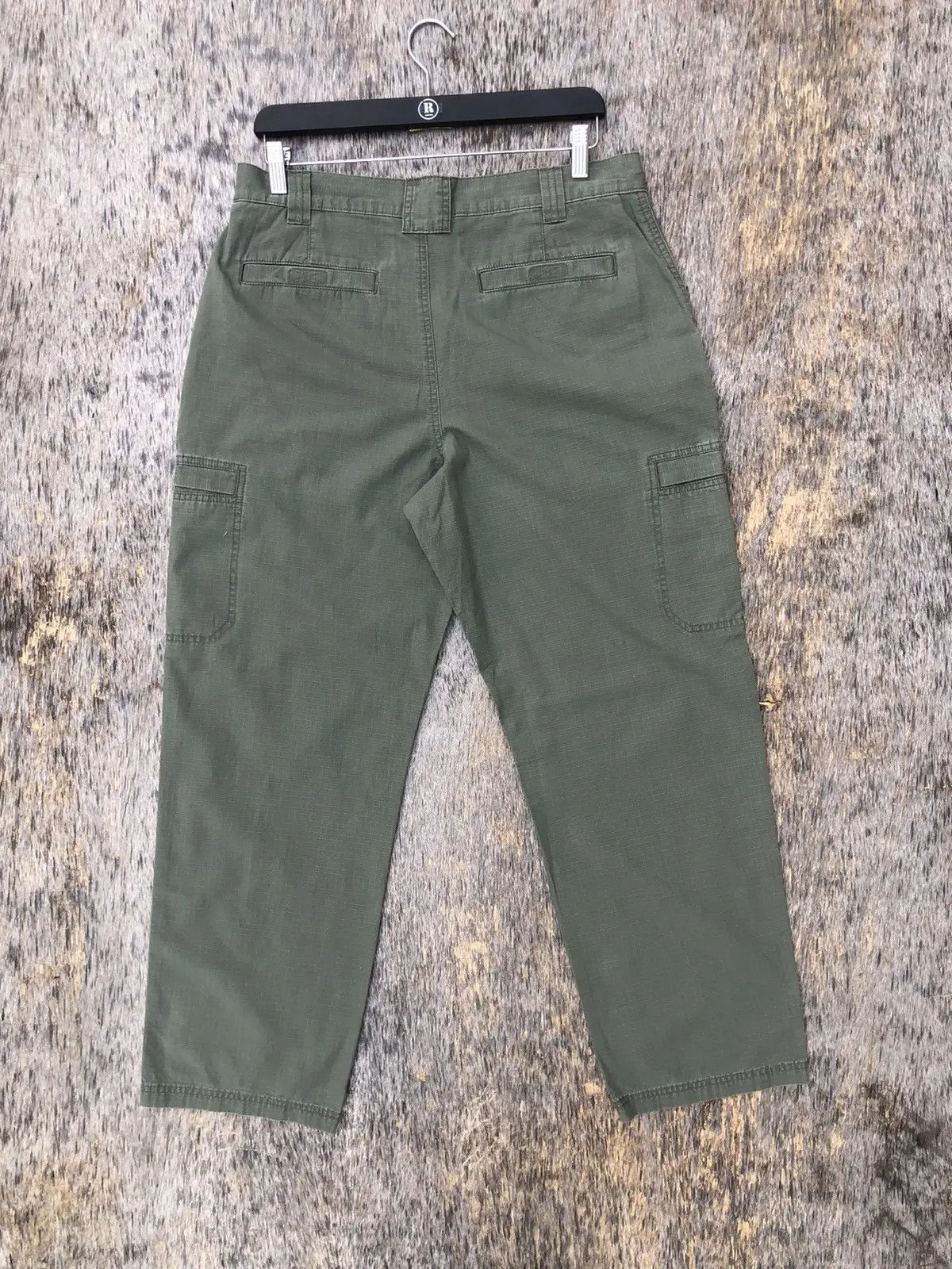 L.L. Bean × Vintage Very rare Green Cargo Pants Baggy Pattern W33 x L40 Size US 33 - 10 Thumbnail
