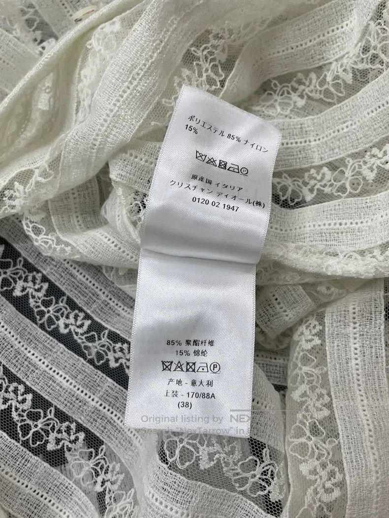Dior Dior White lace bee embroidered shirt Size XS / US 0-2 / IT 36-38 - 6 Thumbnail