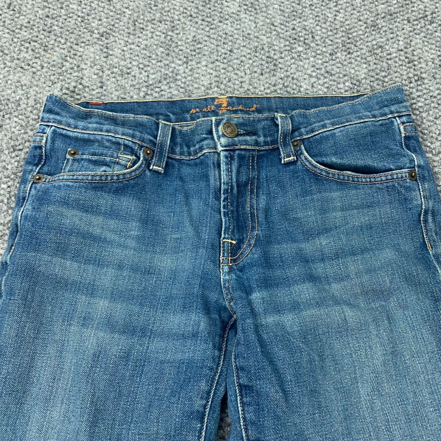 7 For All Mankind 7 For All Mankind Jeans Womens Size 29 Blue Low-Rise Bootcut Faded Size 30" / US 8 / IT 44 - 2 Thumbnail