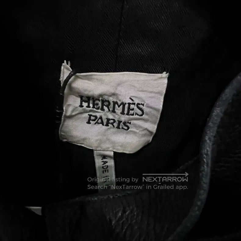 Hermes Hermes Black diagonal zipper leather jacket Size XXS / US 00 / IT 34 - 3 Thumbnail