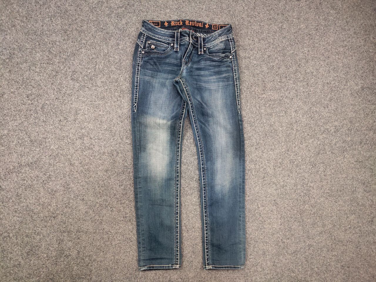 Rock Revival Vintage Rock Revival Adele logo Y2K Style Faded denim Jeans Size 27" / US 4 / IT 40 - 2 Thumbnail