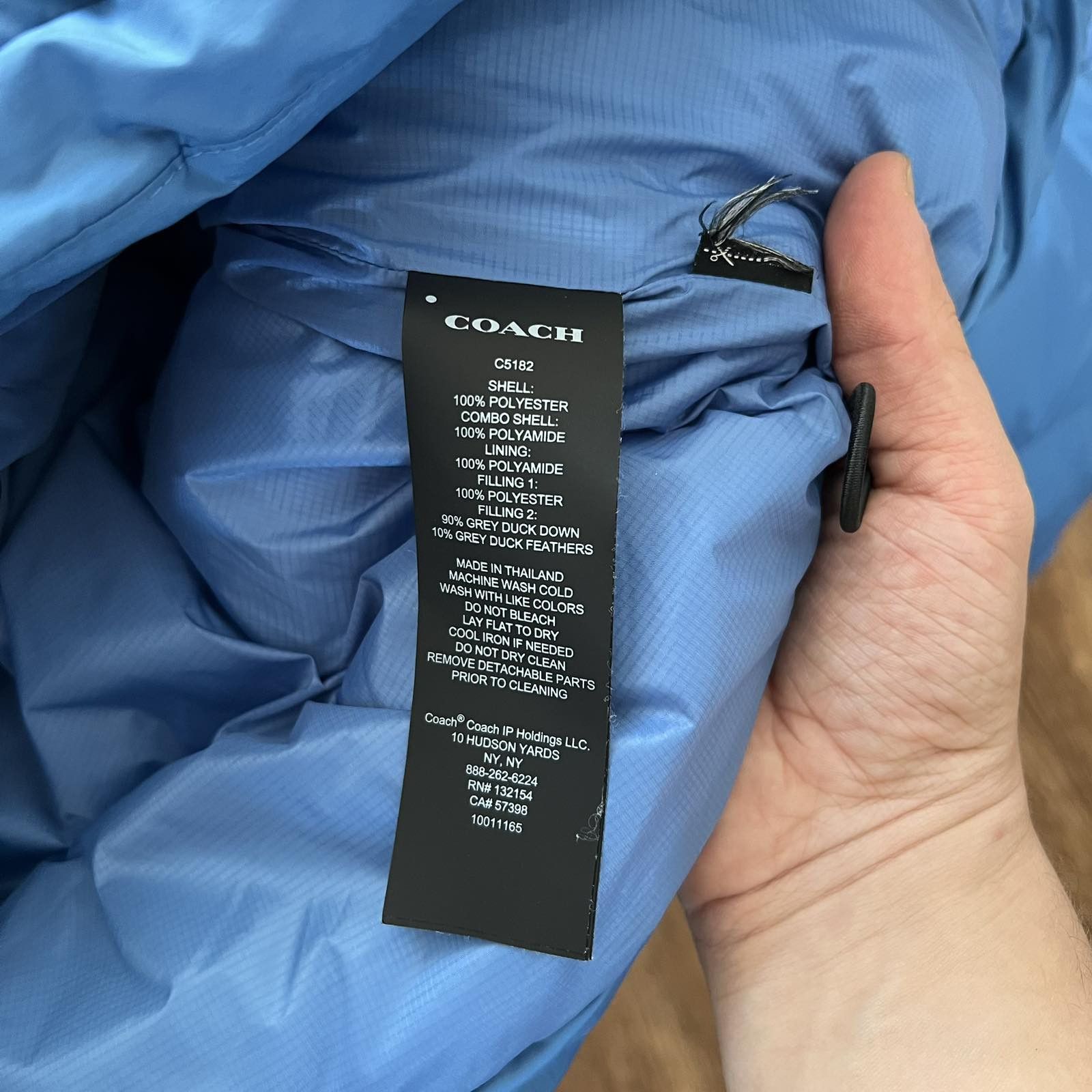Coach Coach Hooded Blue Down Jacket Sz M Size US M / EU 48-50 / 2 - 7 Thumbnail