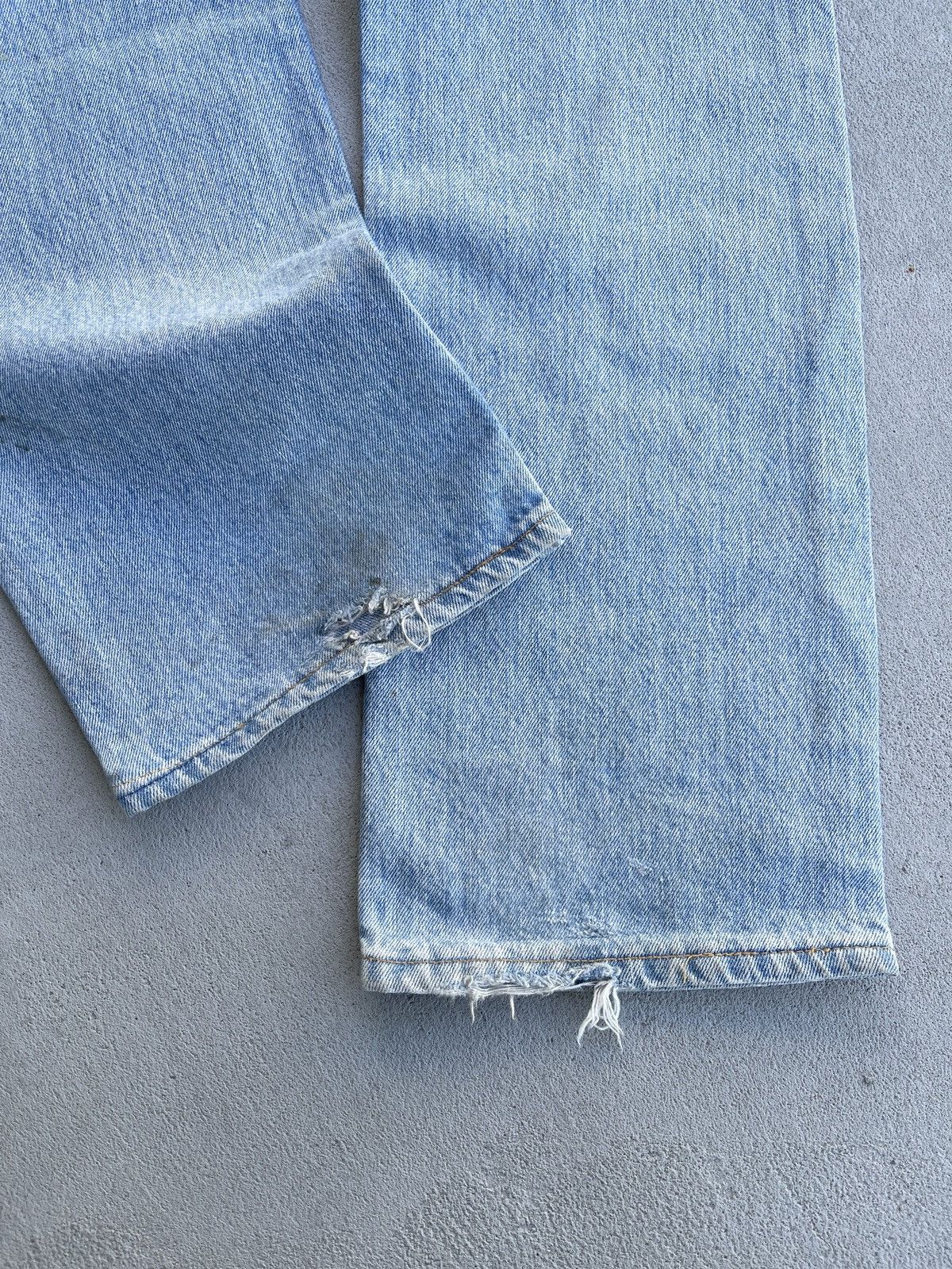 Handmade Crazy 00s Levi's Japan 501 Handmade Leather Patch Denim Size US 30 / EU 46 - 7 Thumbnail