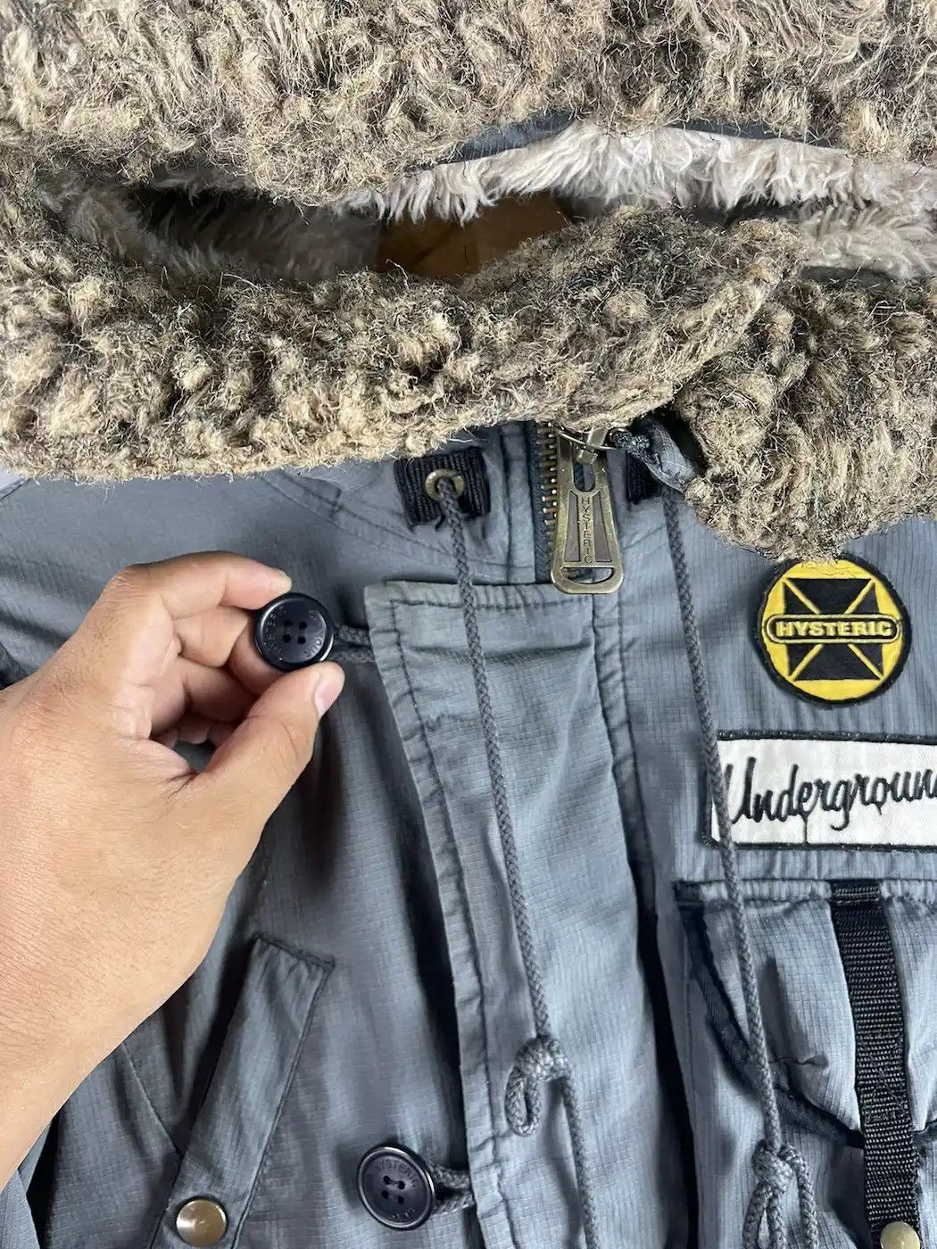 Hysteric Glamour 🔥Hysteric Glamour Multipocket Faux Fur Hoodie Jacket Size M / US 6-8 / IT 42-44 - 8 Thumbnail
