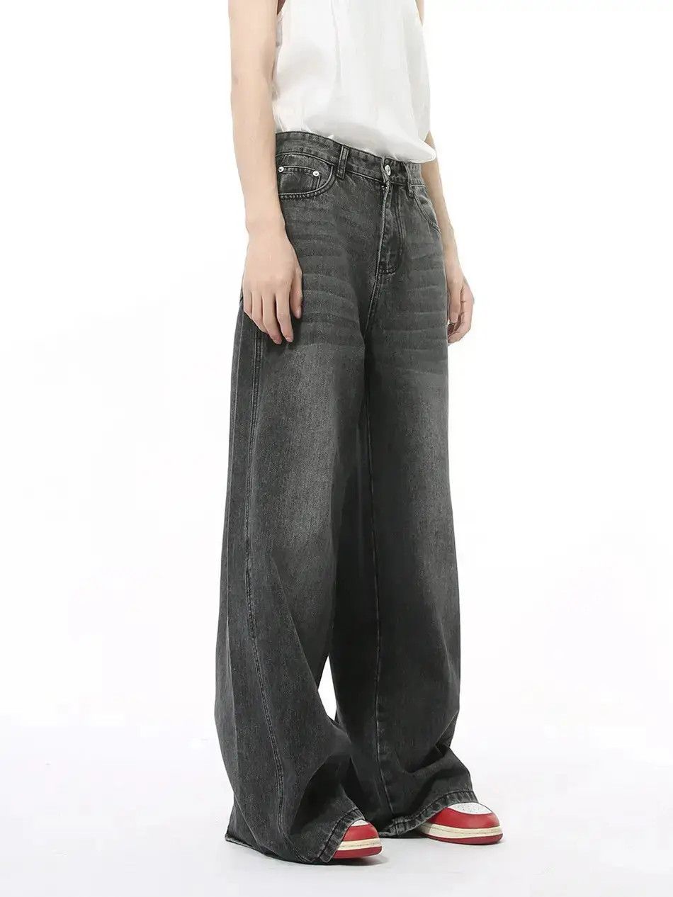 Japanese Brand Retro loose wide leg high street jeans Size US 32 / EU 48 - 4 Thumbnail