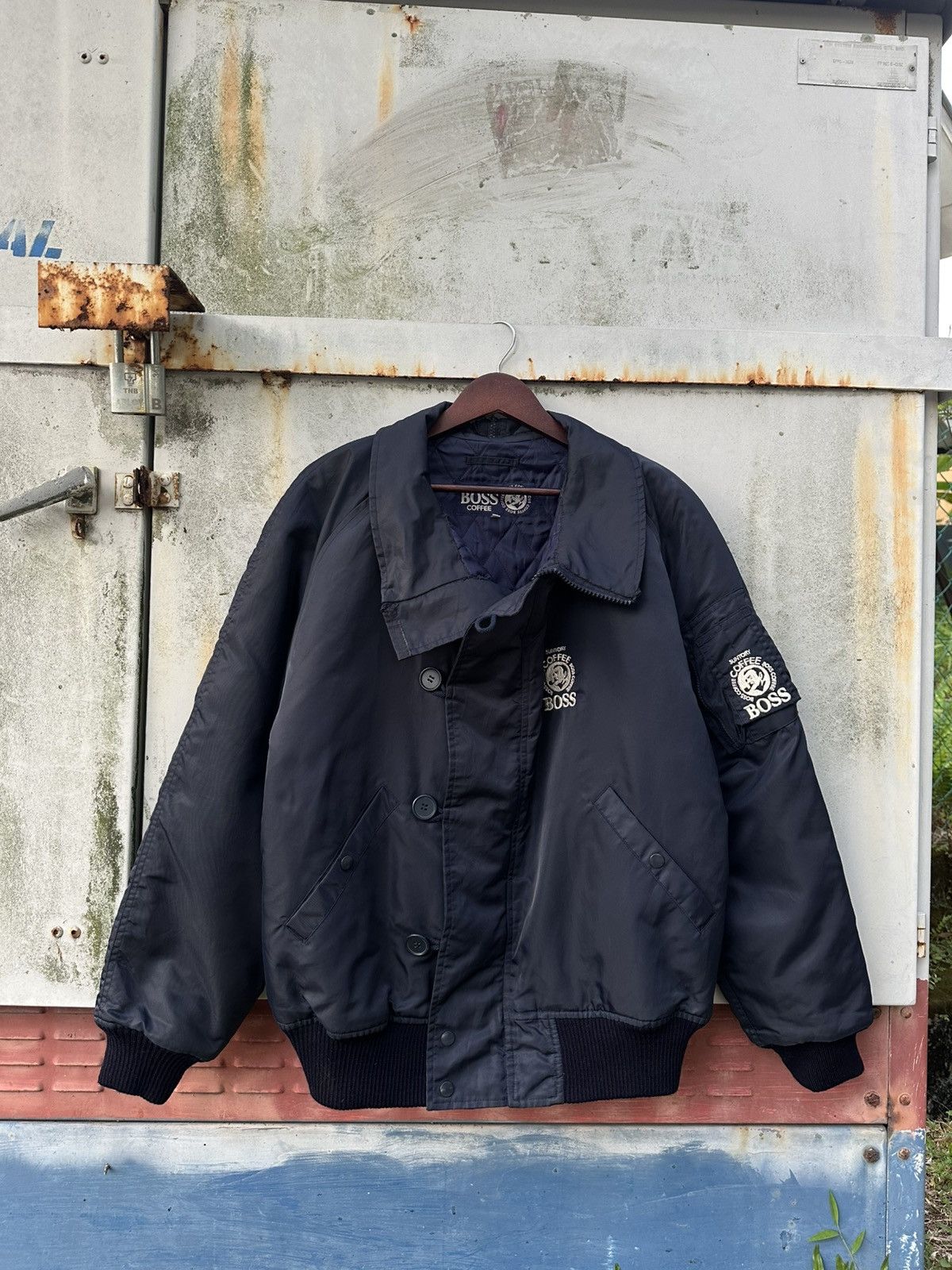 Vintage 👹Vintage Suntory Boss Coffee Bomber Jacket Size US L / EU 52-54 / 3 - 3 Thumbnail
