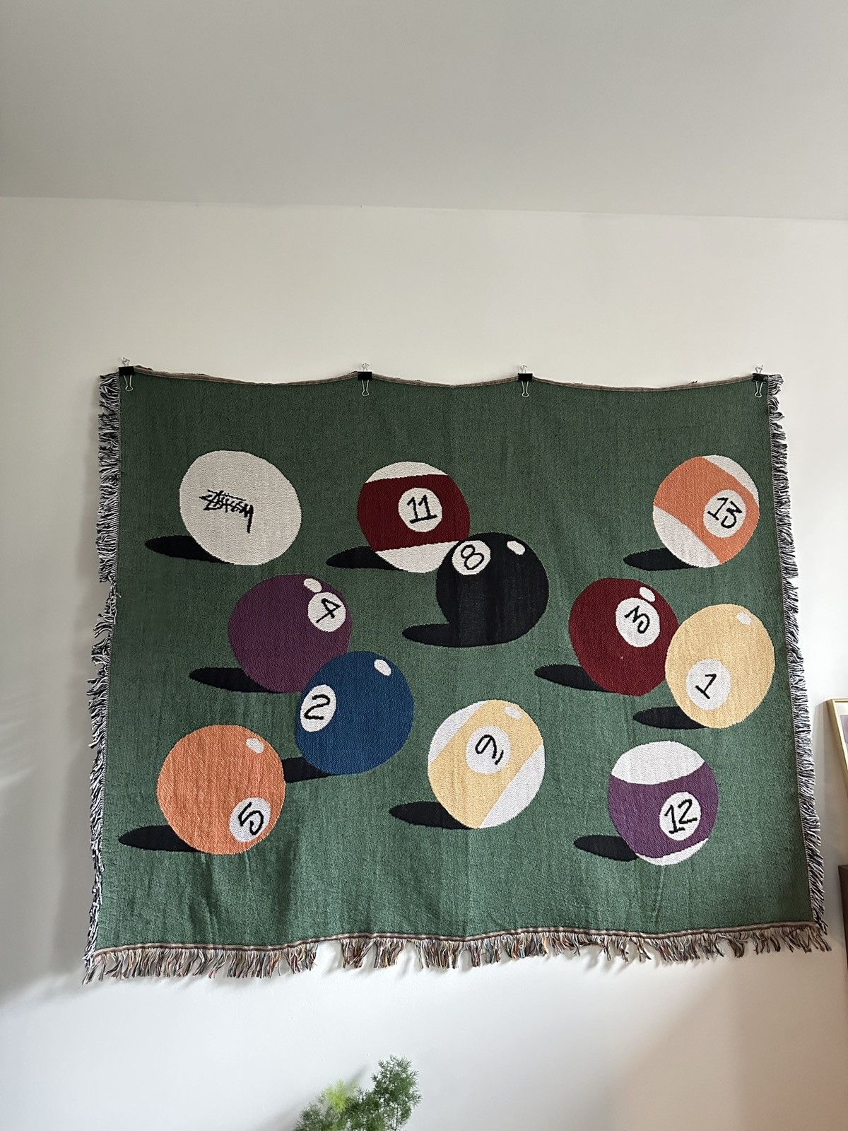 Stussy Stussy 8 Ball Billiards Tapestry Blanket | Grailed