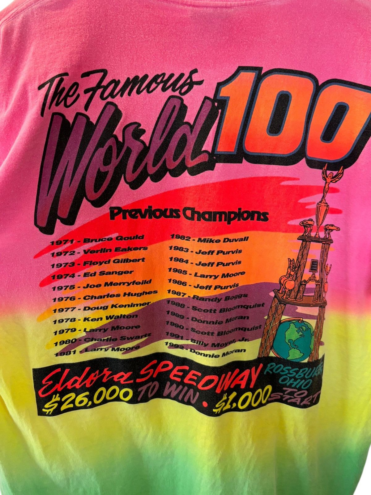 Vintage Vintage 1993 World 100 Eldorado Speedway Racing T-Shirt Size US L / EU 52-54 / 3 - 8 Thumbnail