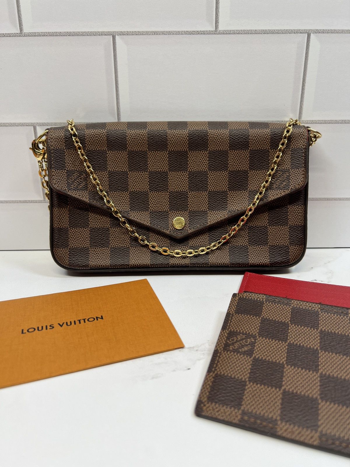 LV Louis Vuitton Felicie Pochette Chain Shoulder Bag Purse Bags Luggage