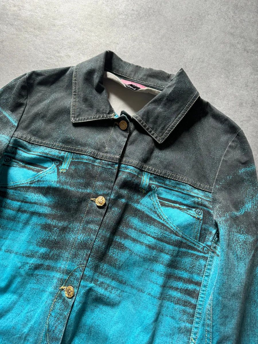 Roberto Cavalli AW2003 Roberto Cavalli Trompe loeil Pockets Blue Jacket Size M / US 6-8 / IT 42-44 - 7 Thumbnail