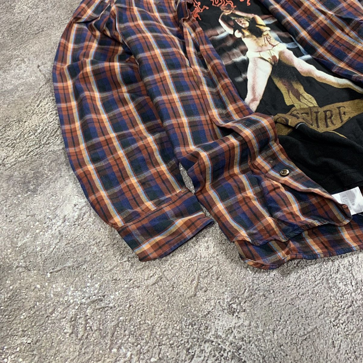Vintage Vintage 90s Plaid Shirt Graphic Streetwear Grunge Tapered M Size US M / EU 48-50 / 2 - 2 Thumbnail