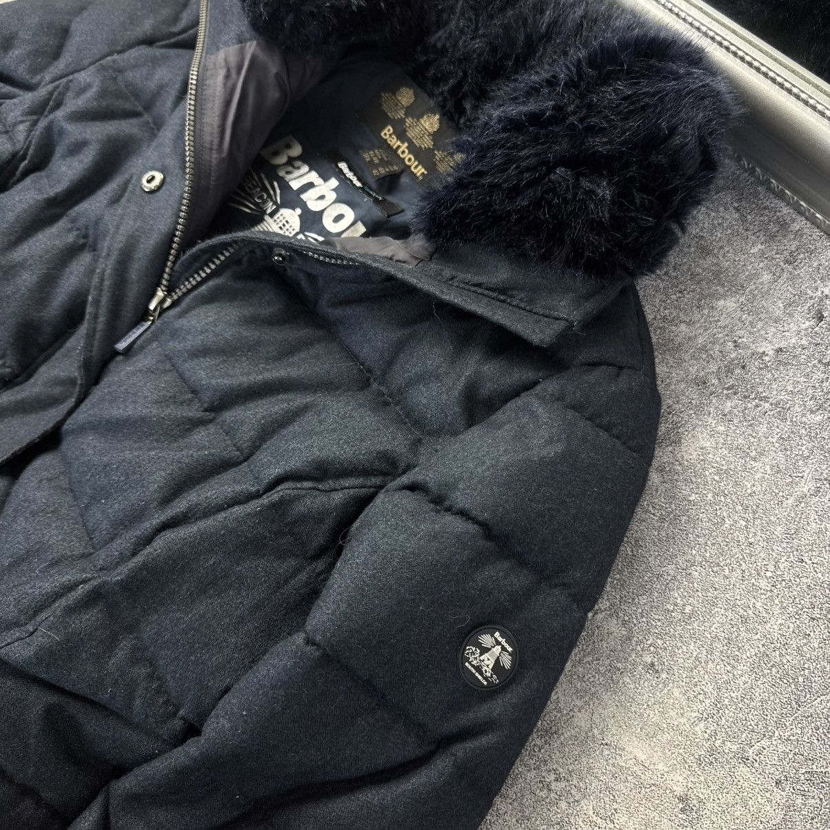 Barbour Barbour Langstone Quilted Jacket in Navy Blue faux fur trim Size M / US 6-8 / IT 42-44 - 3 Thumbnail